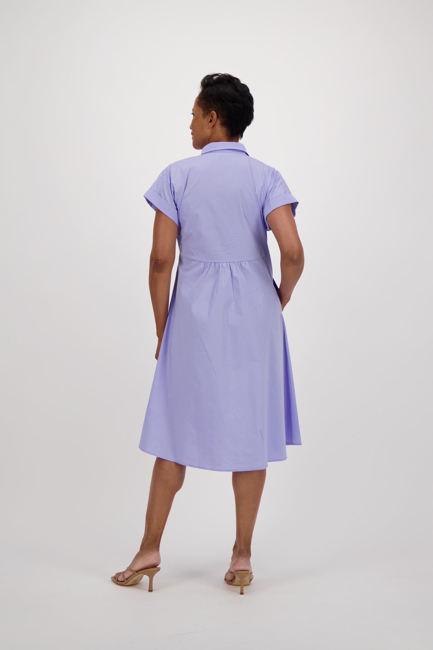 Front Tie-Up Shift Dress