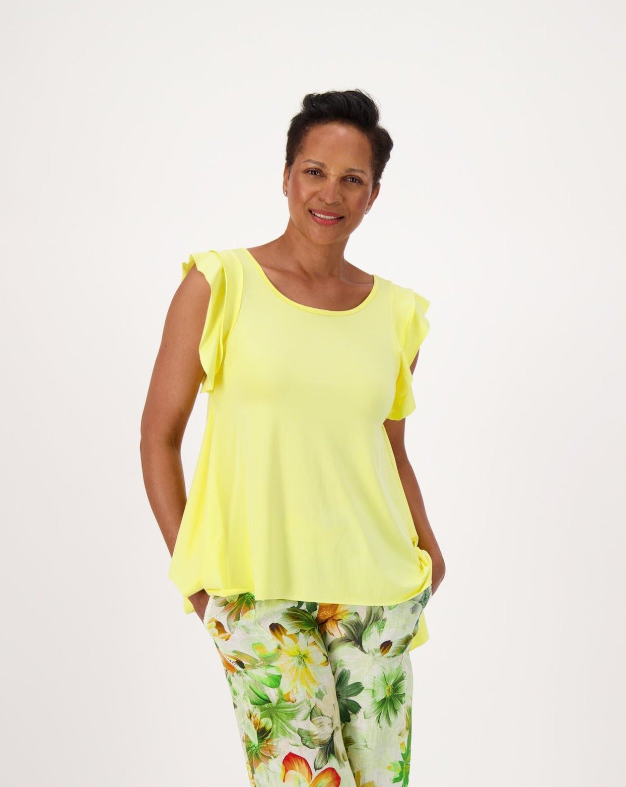 Ruffle Sleeve Summer Swing Top