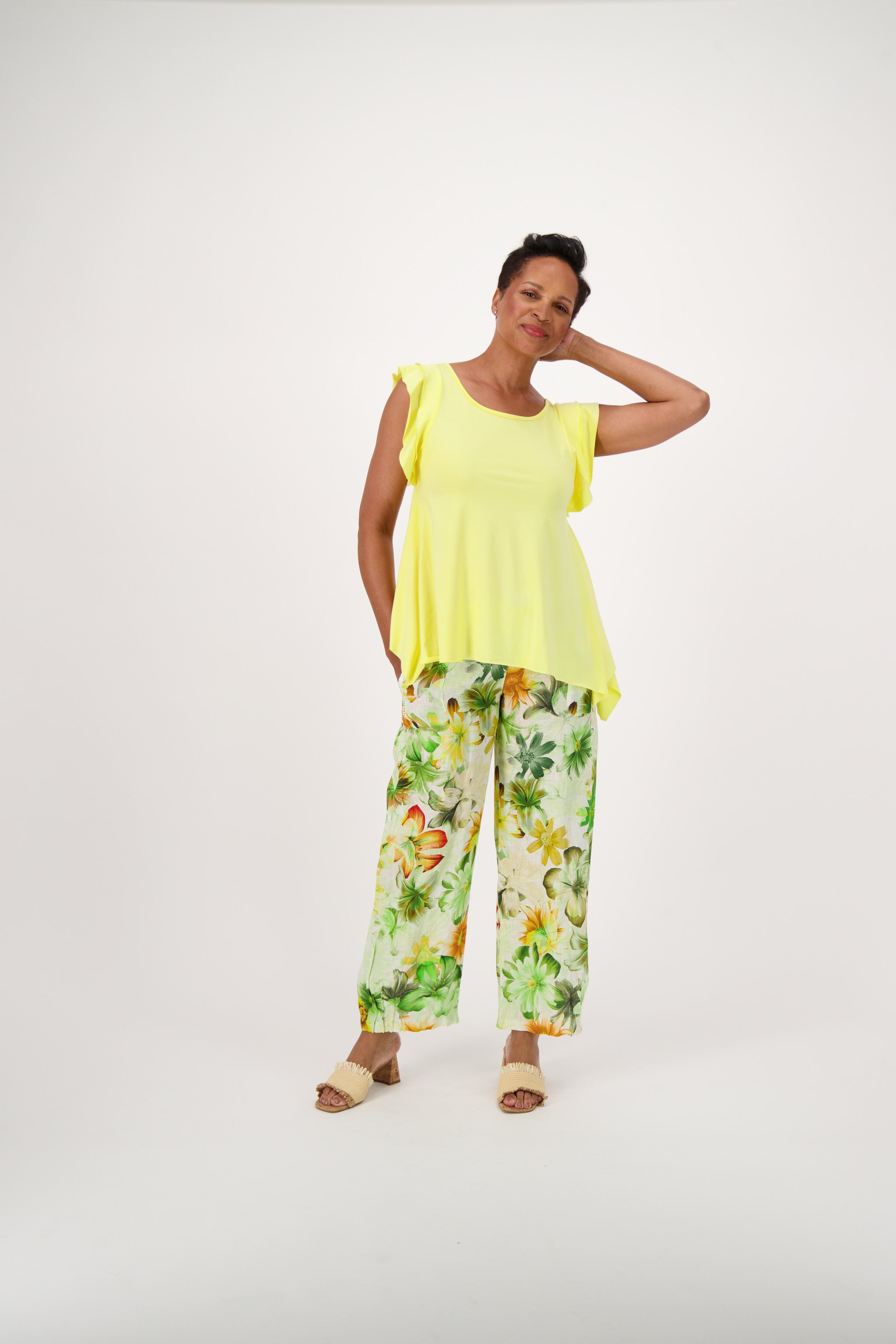 Ruffle Sleeve Summer Swing Top
