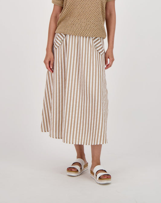 Gold Lurex Stripe Utility Skirt