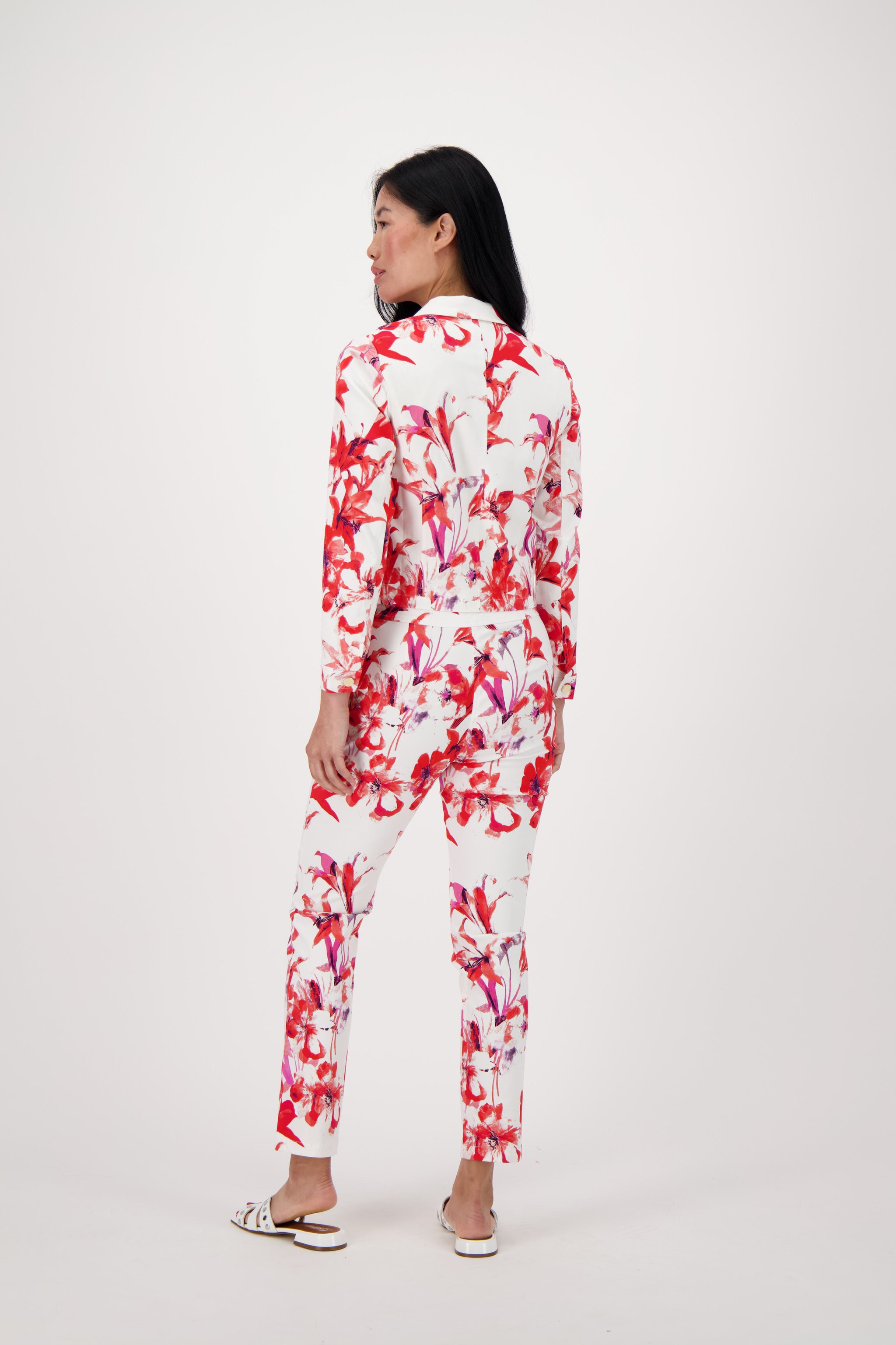 Flower Print Denim Jean Pant