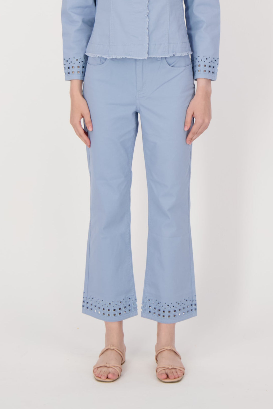 Eyelet Hem Pants
