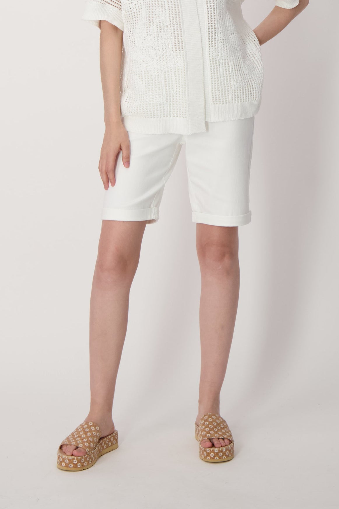 Rolled Hem Denim Shorts