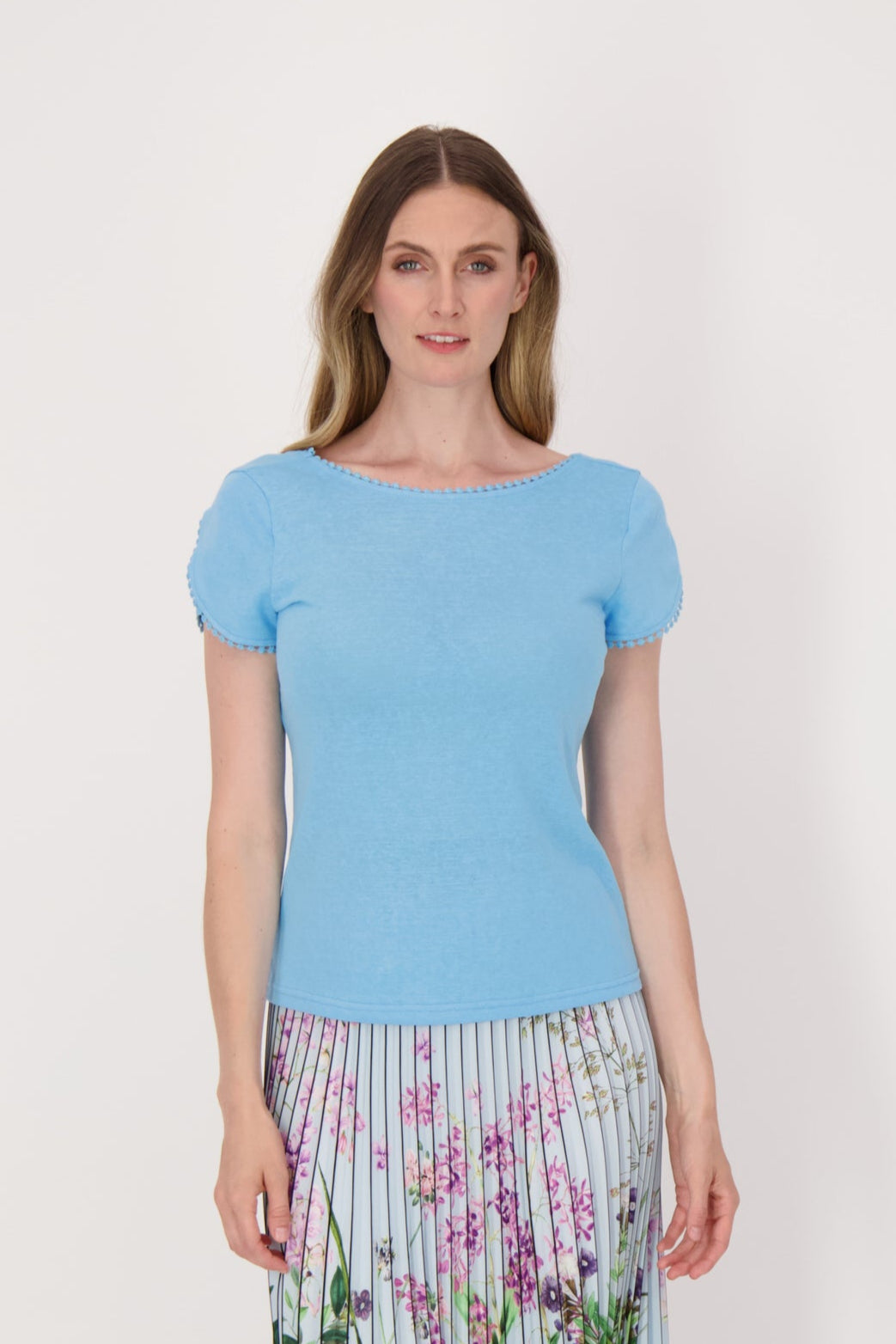 T-Shirt With Bubble Trim