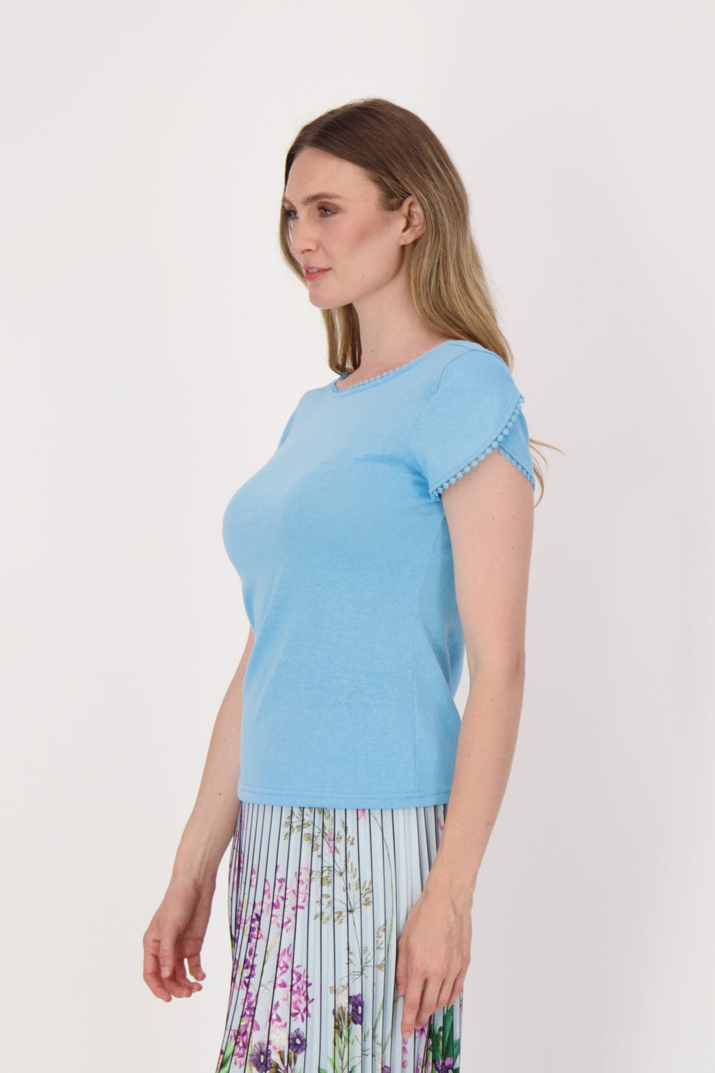 T-Shirt With Bubble Trim