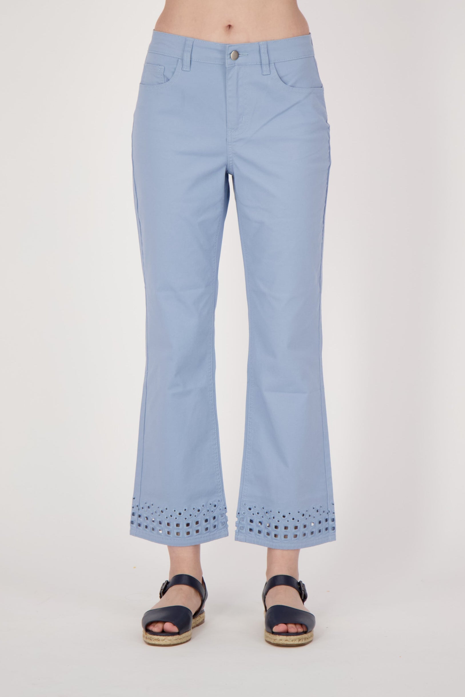 Eyelet Hem Pants