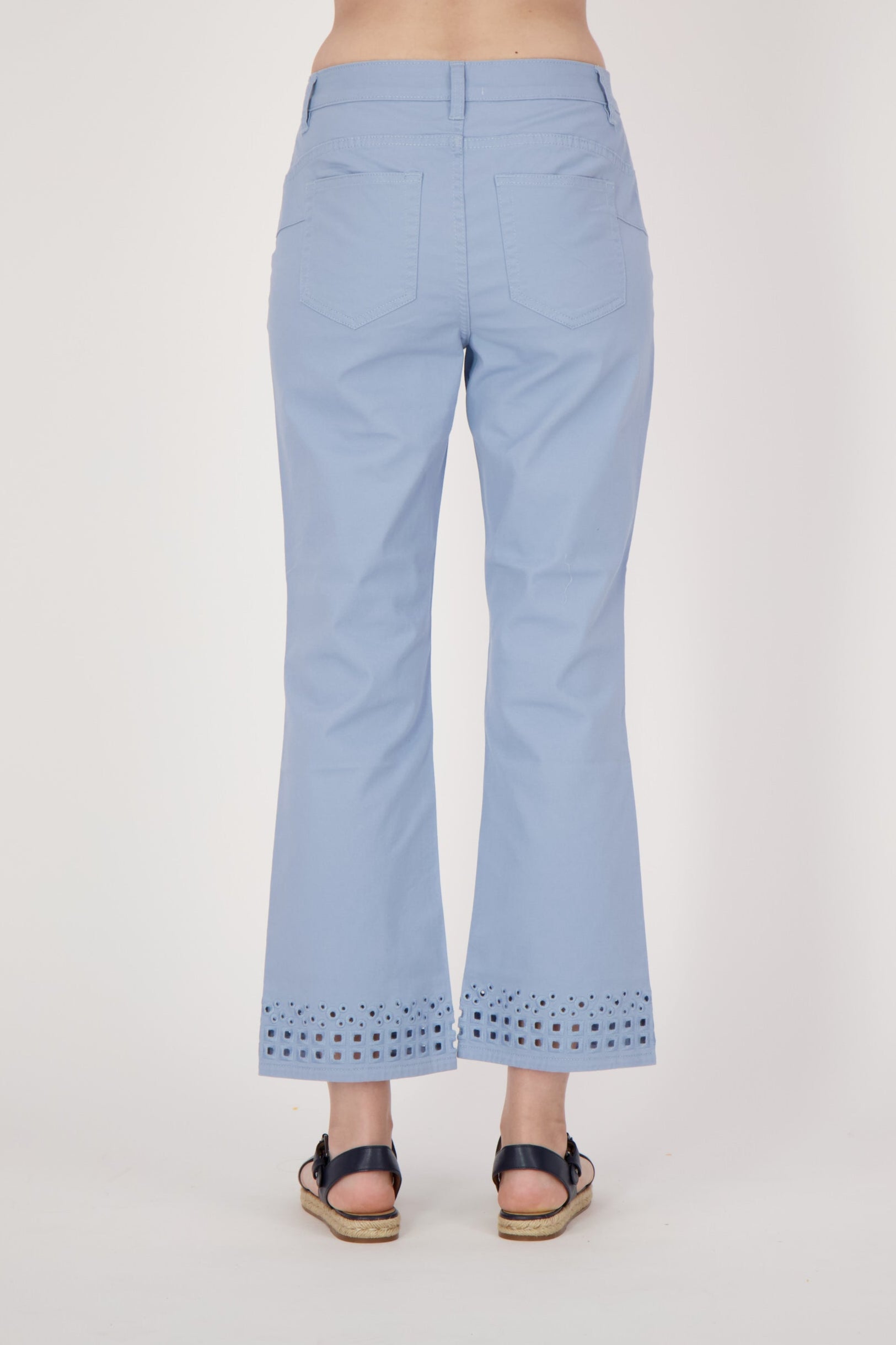 Eyelet Hem Pants