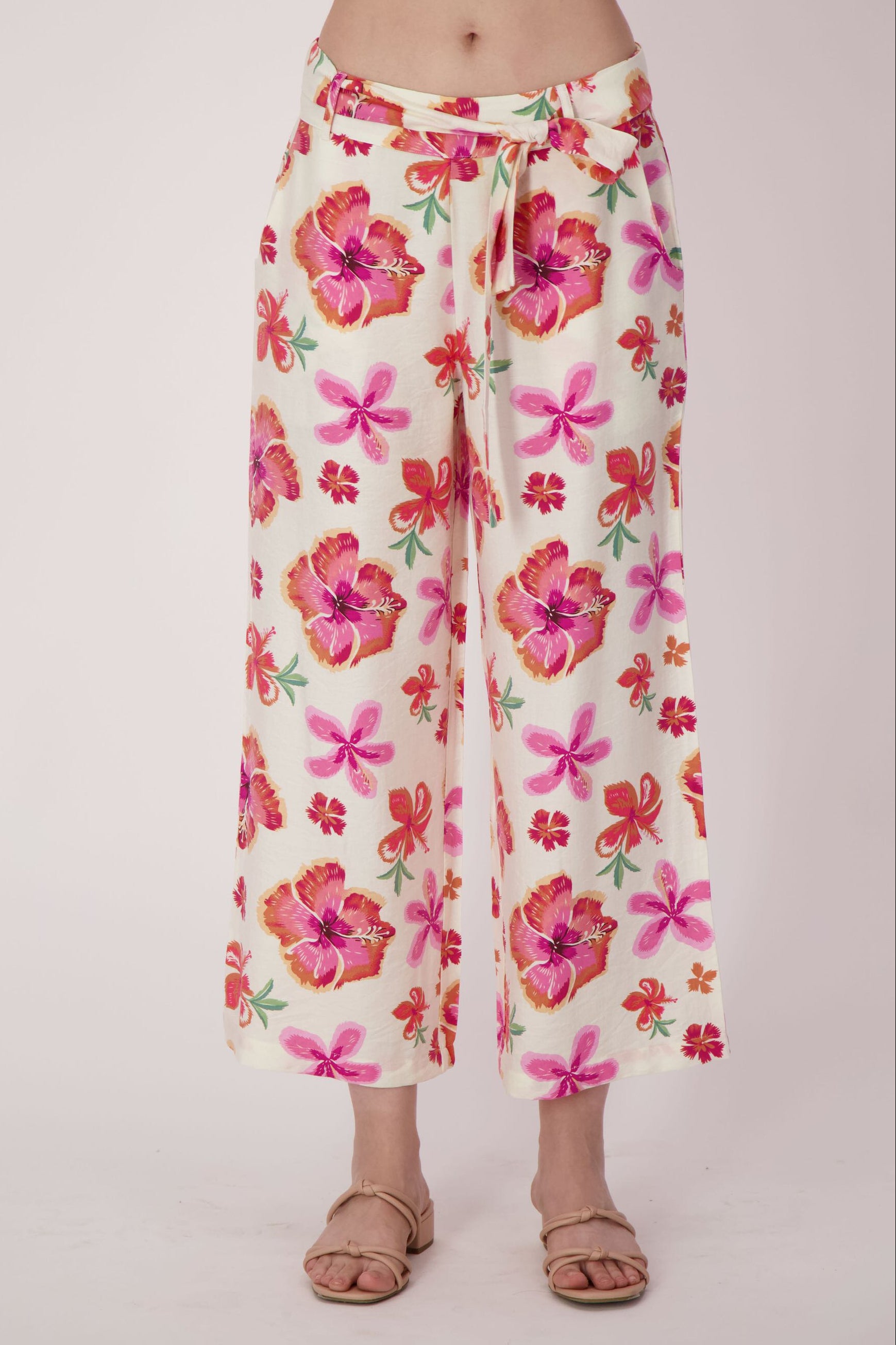 Floral Bloom Relaxed Belted Pant