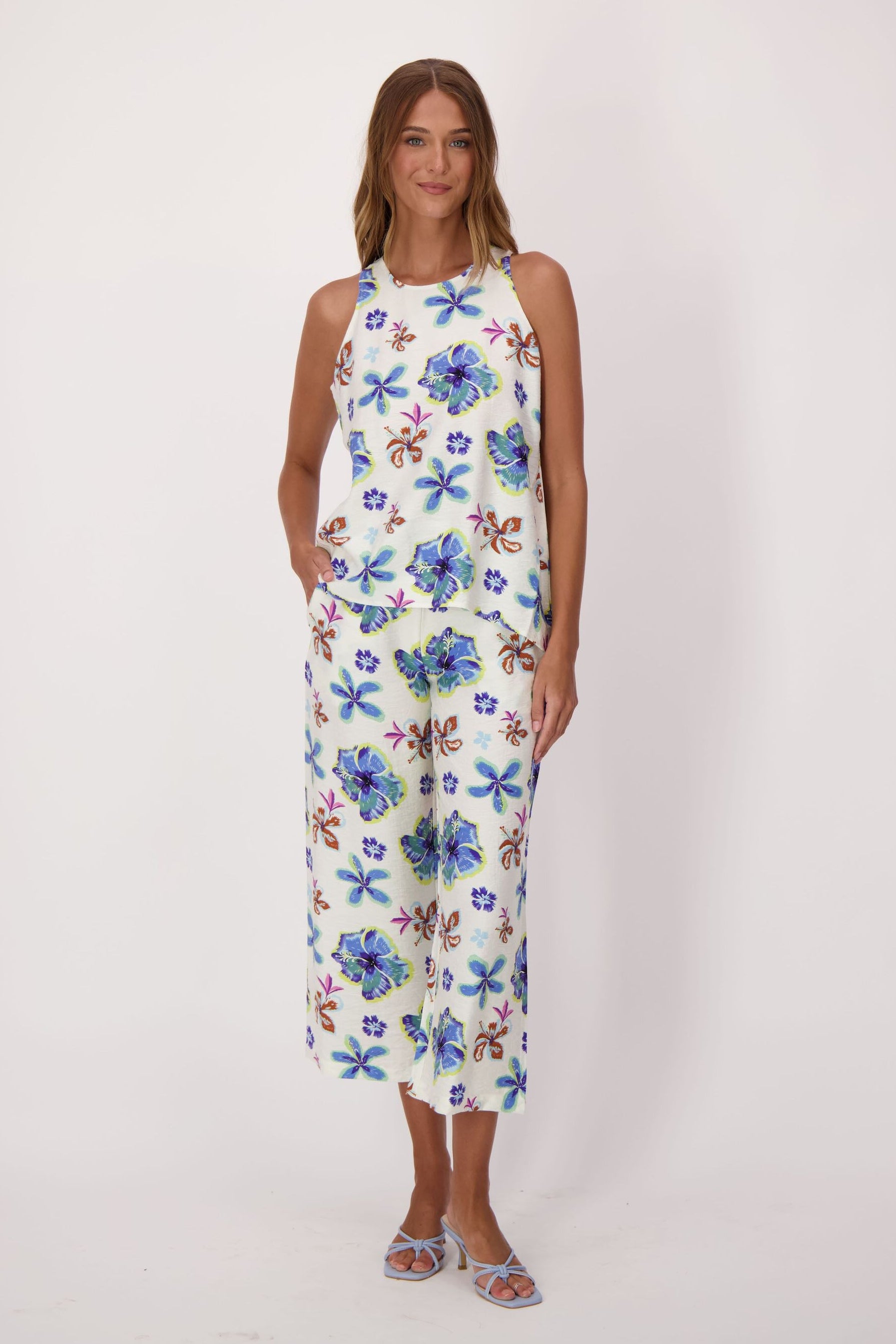 Floral Bloom Relaxed Belted Pant