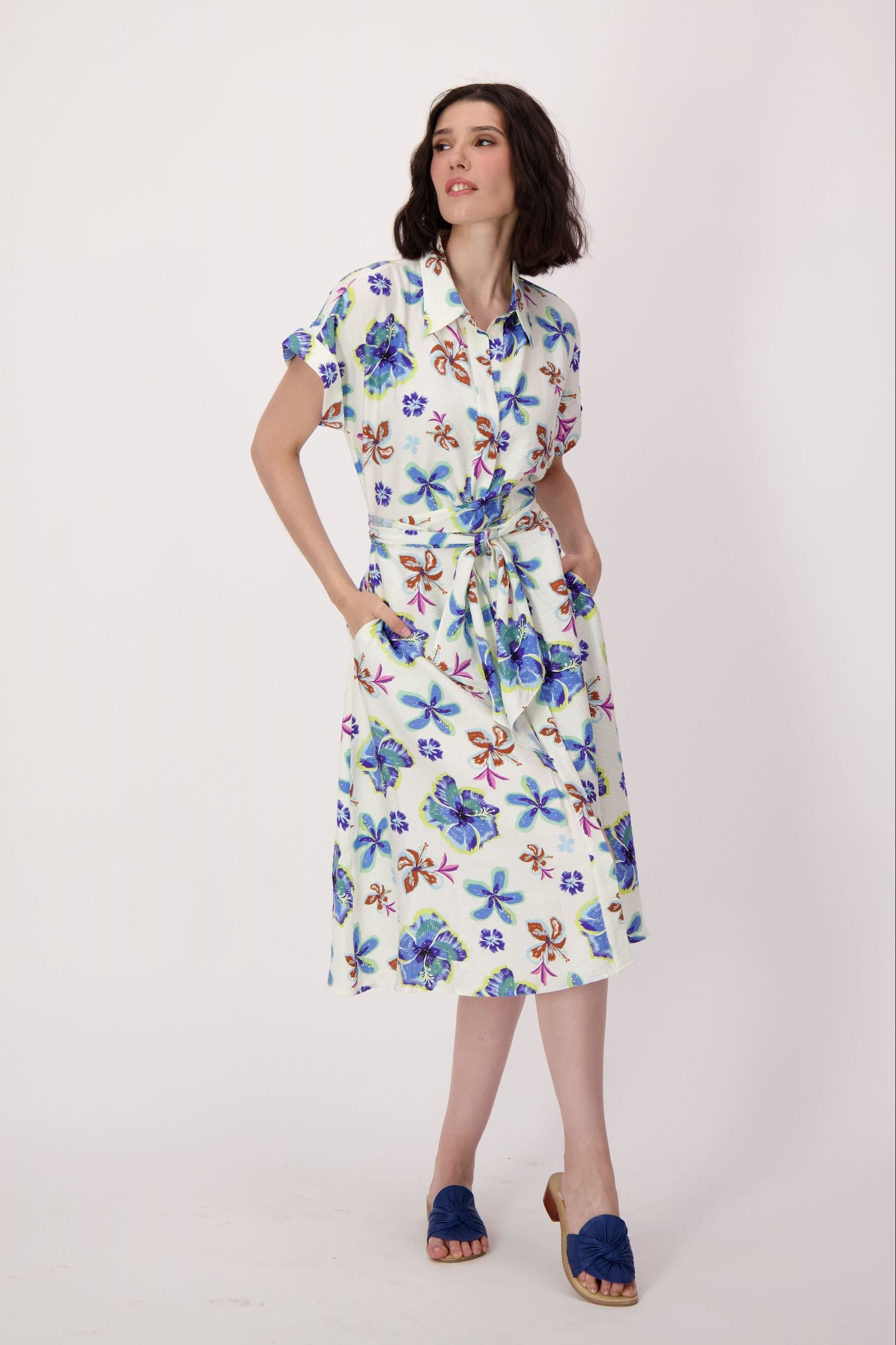 Floral Bloom Tie Waist Dress