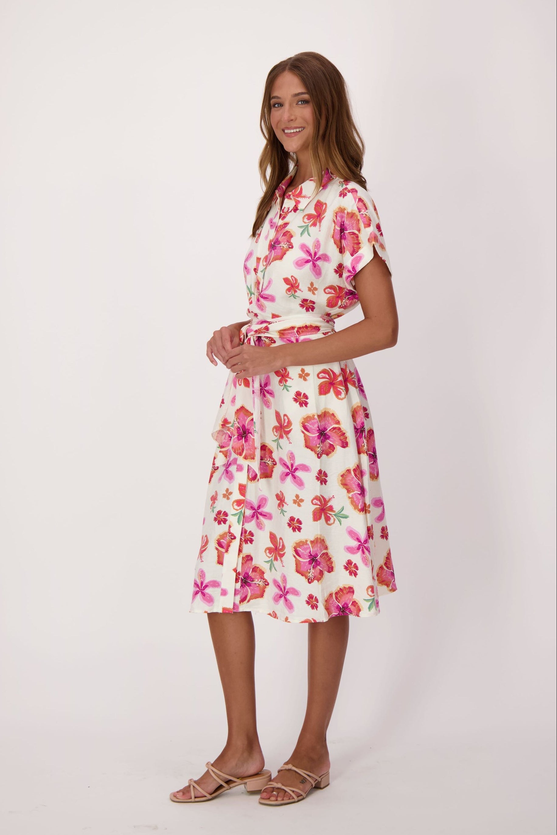 Floral Bloom Tie Waist Dress