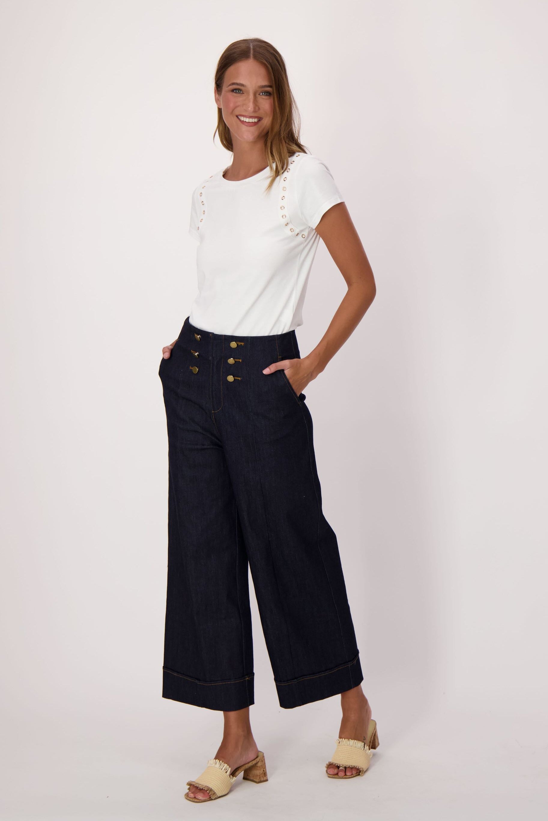 Grommet Armhole T-Shirt