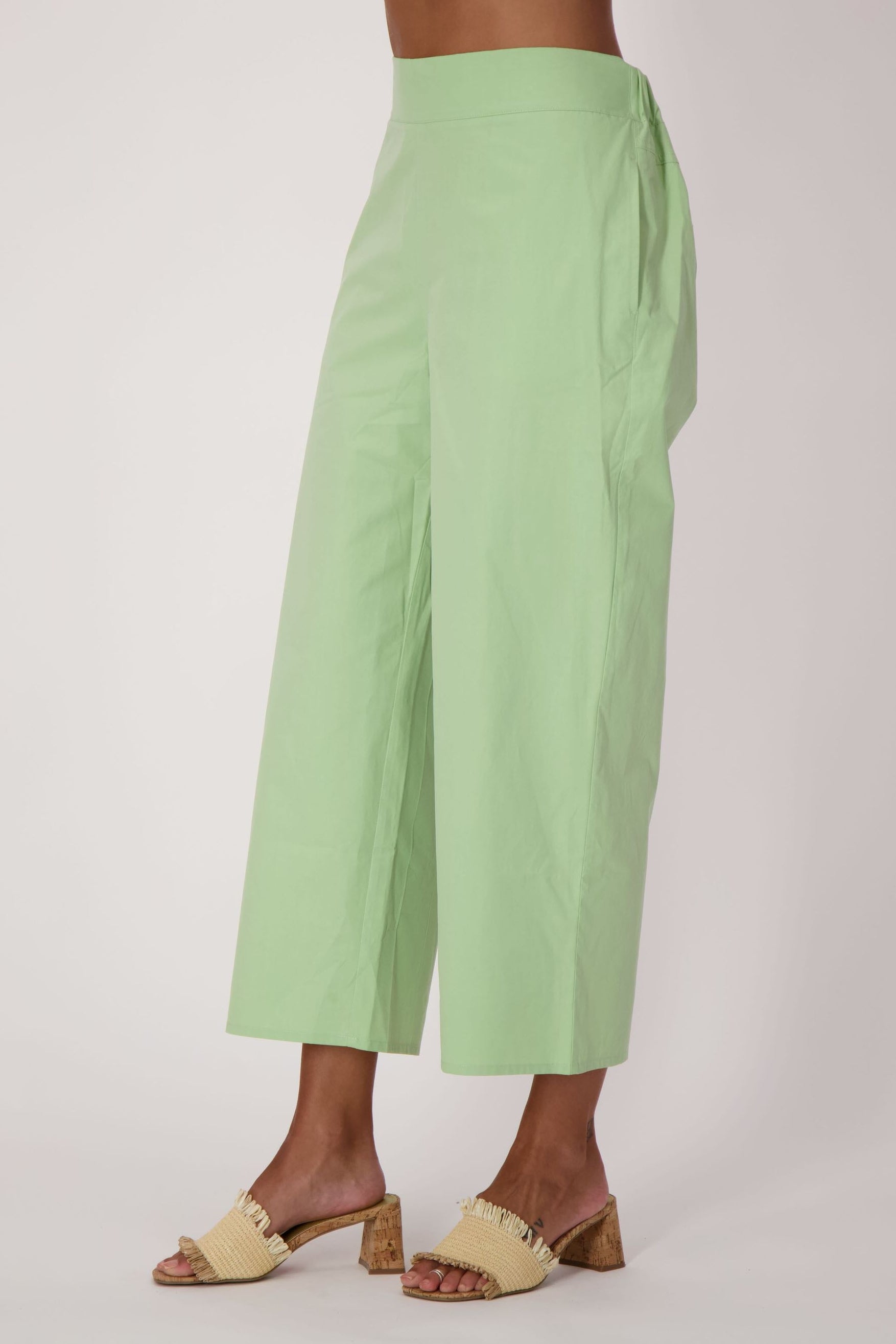 Cotton Pull-On Palazzo Pant