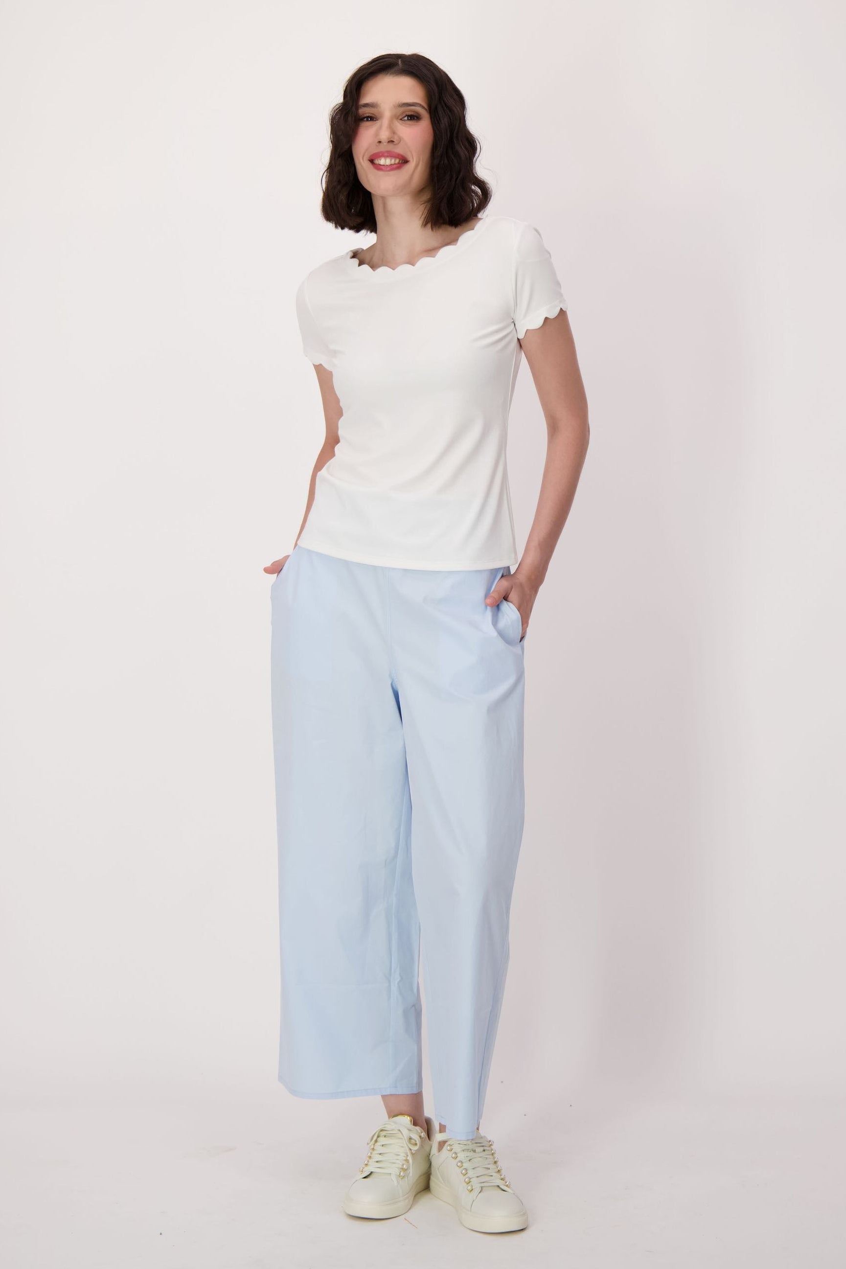Cotton Pull-On Palazzo Pant