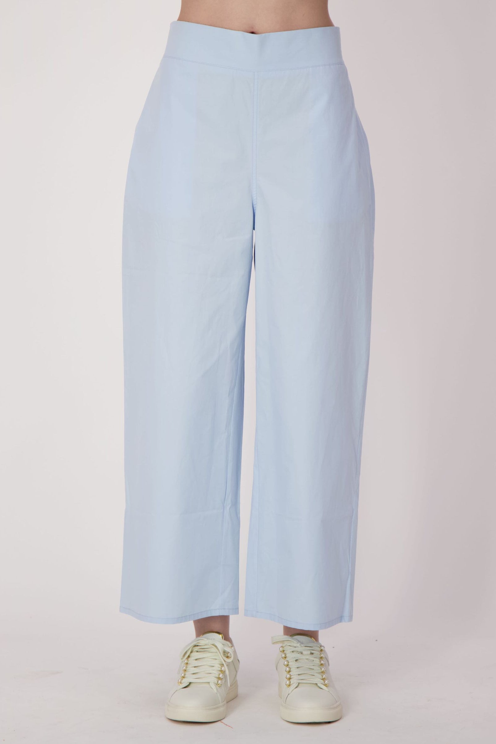 Cotton Pull-On Palazzo Pant