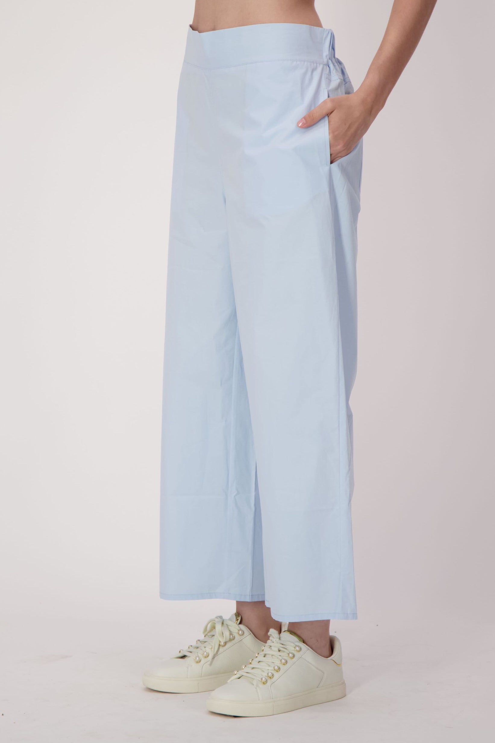 Cotton Pull-On Palazzo Pant