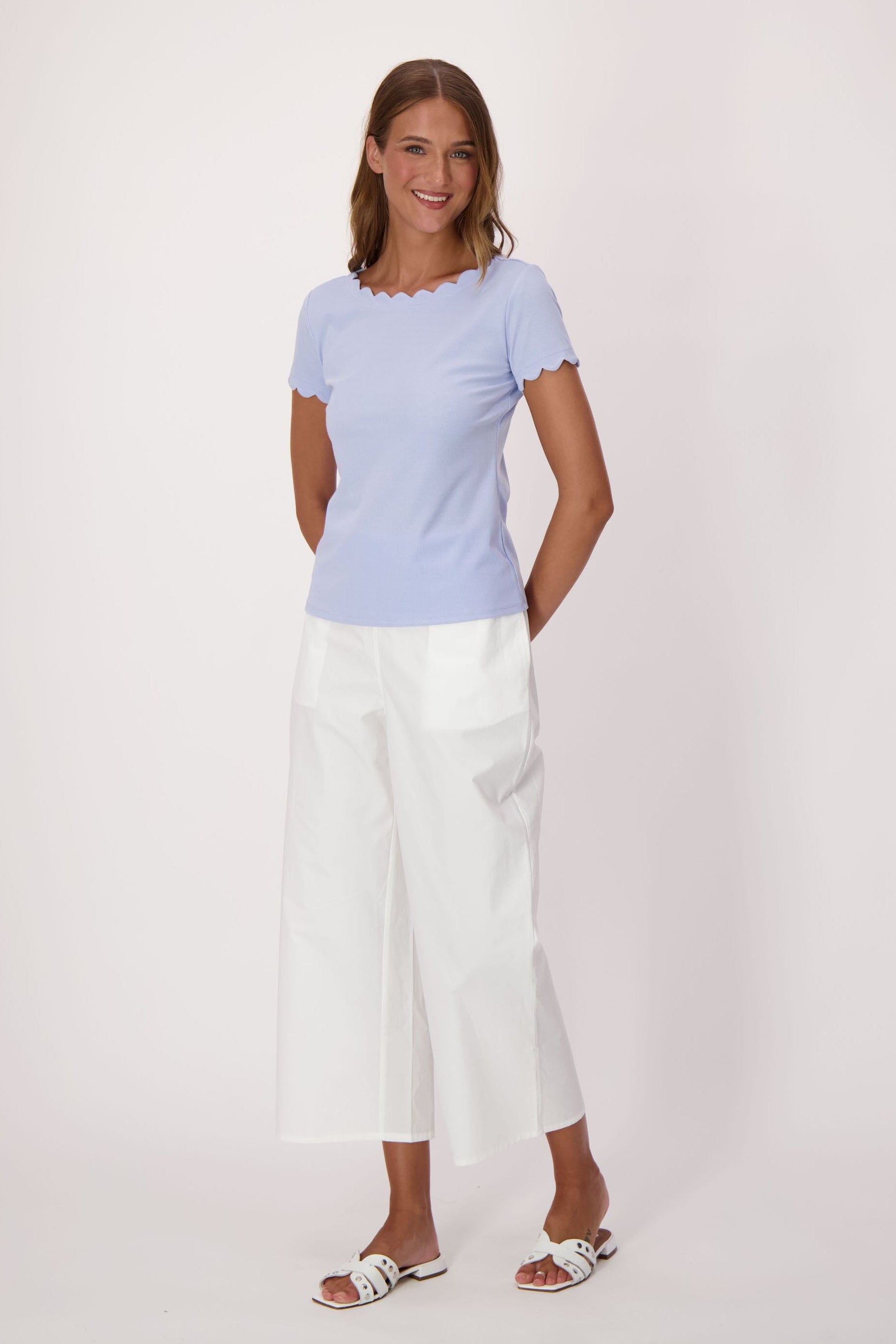 Cotton Pull-On Palazzo Pant