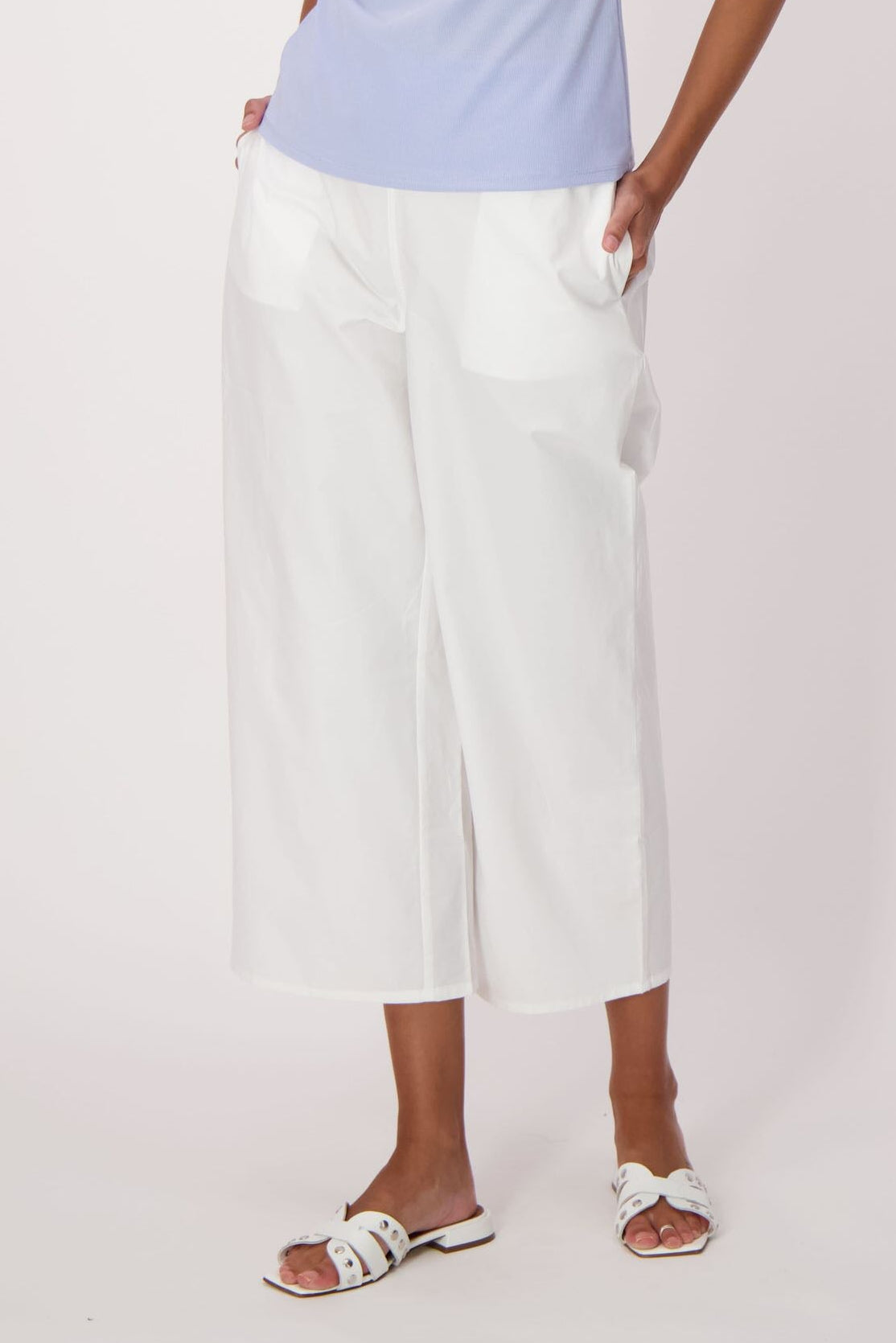 Cotton Pull-On Palazzo Pant