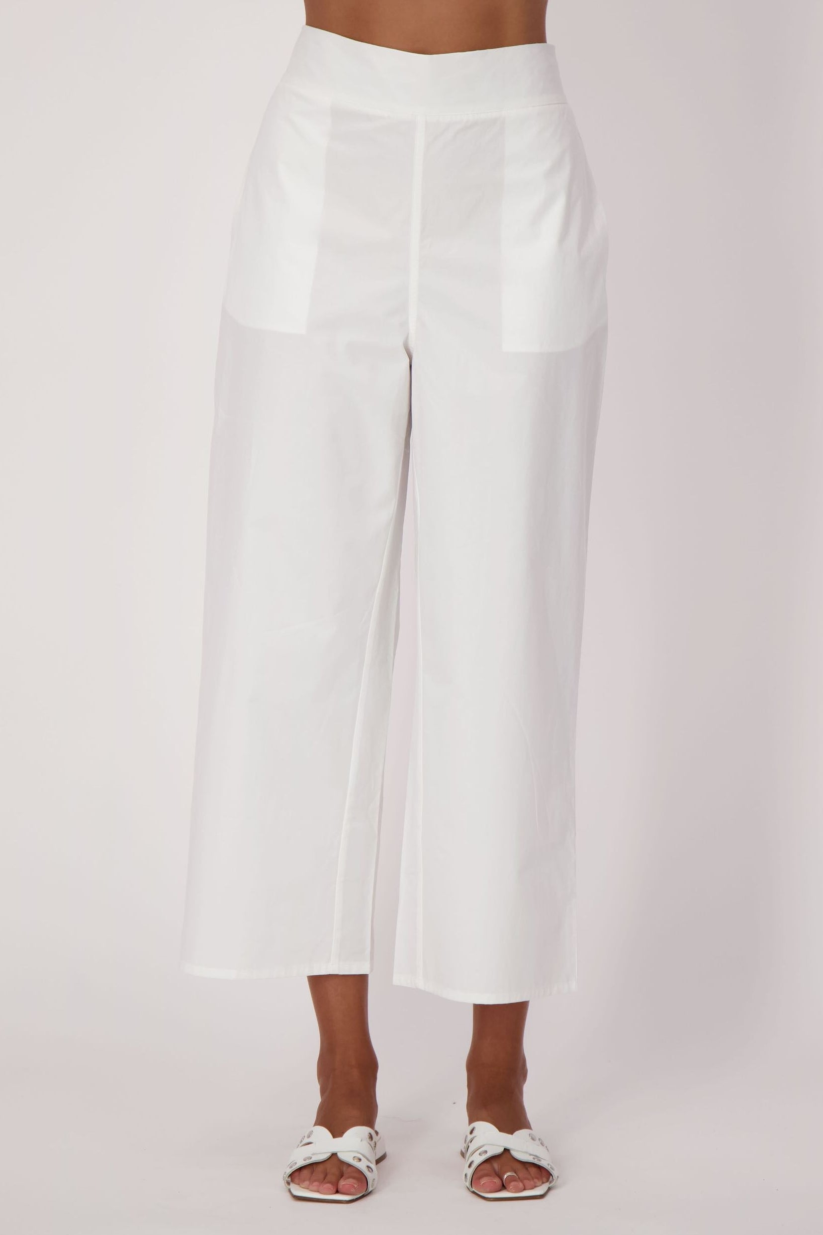 Cotton Pull-On Palazzo Pant