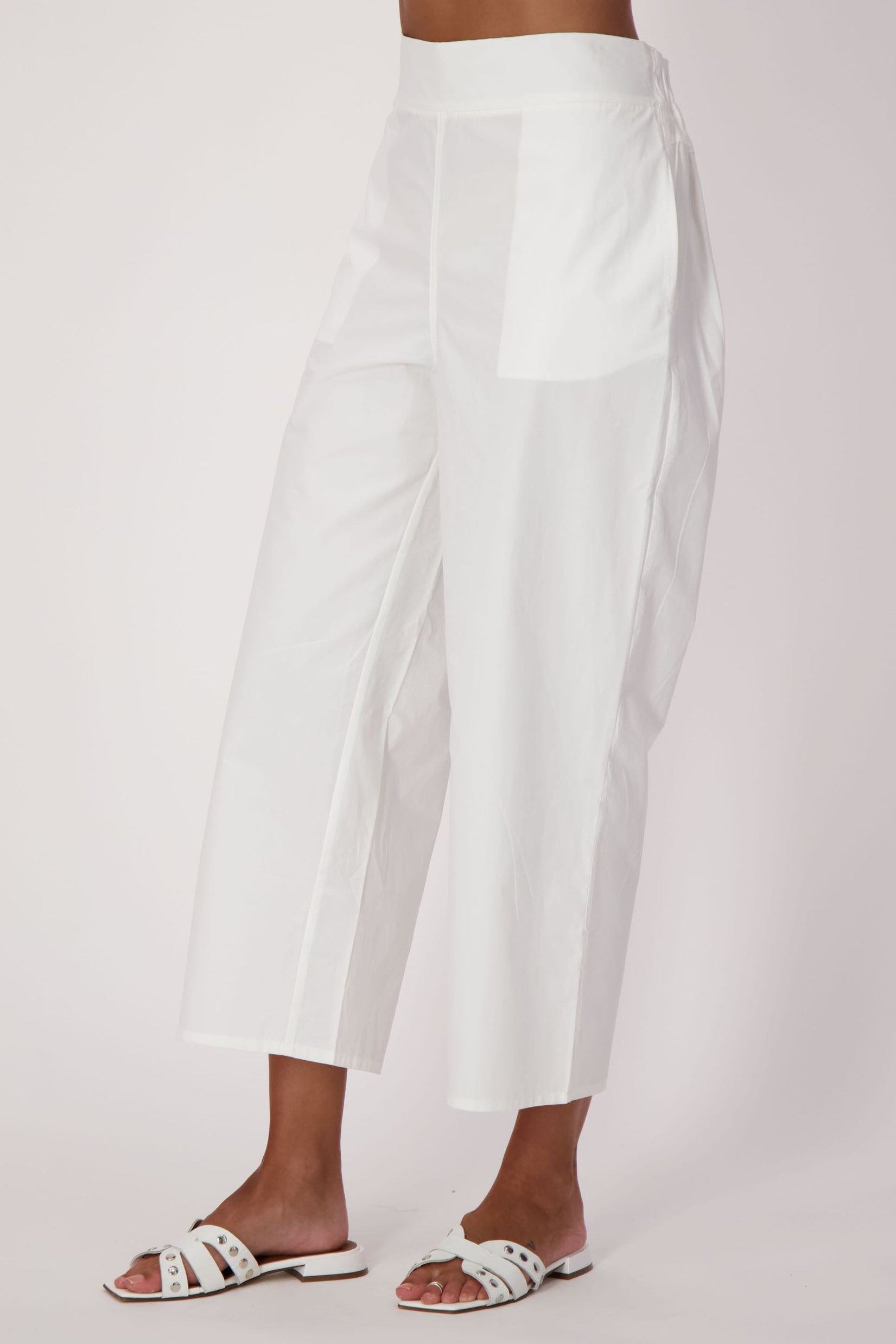 Cotton Pull-On Palazzo Pant