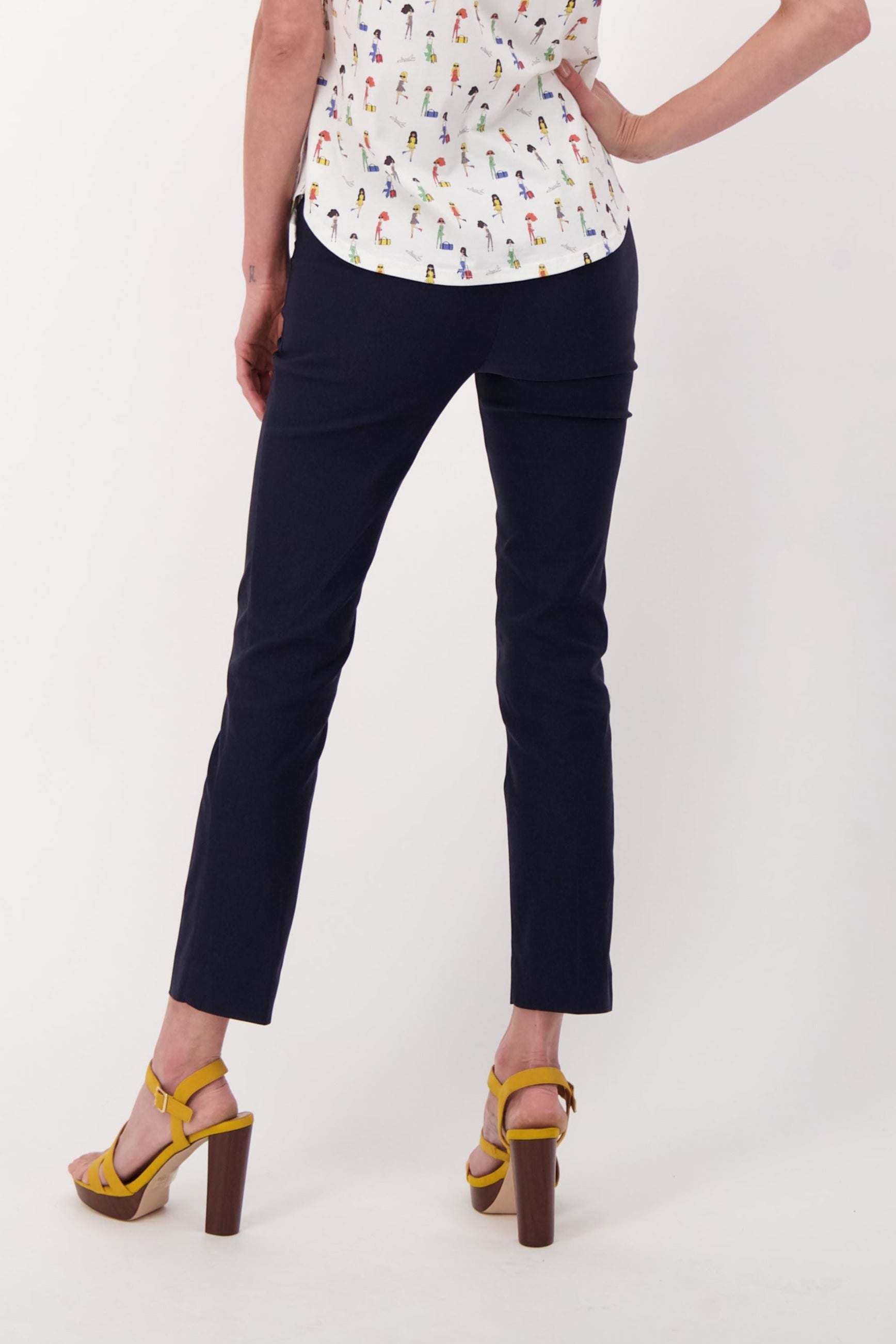 Pull On Tummy Control Zip Pockets Ankle Pant