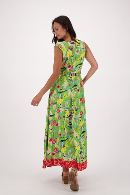 Long Dress With Belted Waist