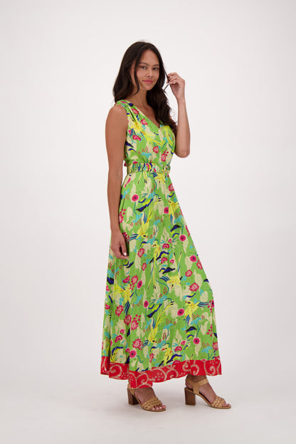 Long Dress With Belted Waist