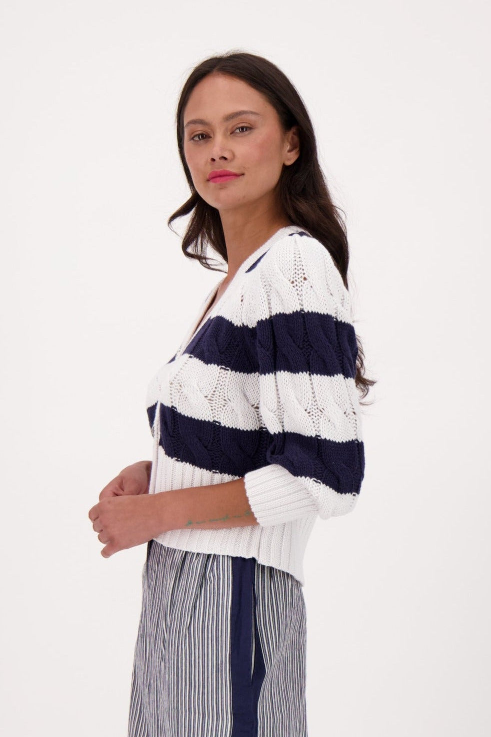 Striped Lightweight Cardigan