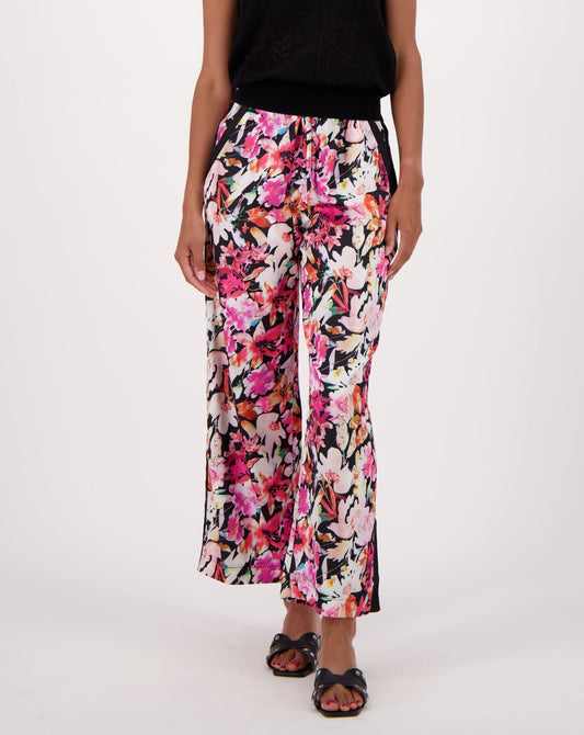Pink Bloom Relaxed Fit Pull On Pant
