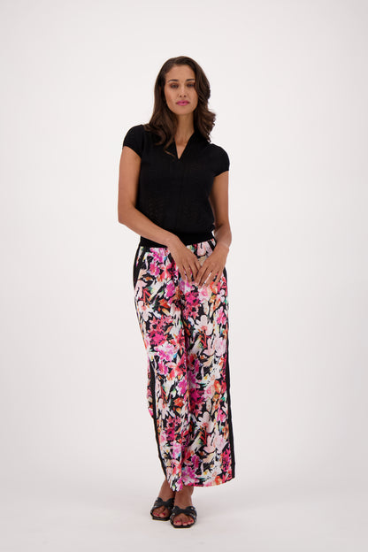 Pink Bloom Relaxed Fit Pull On Pant