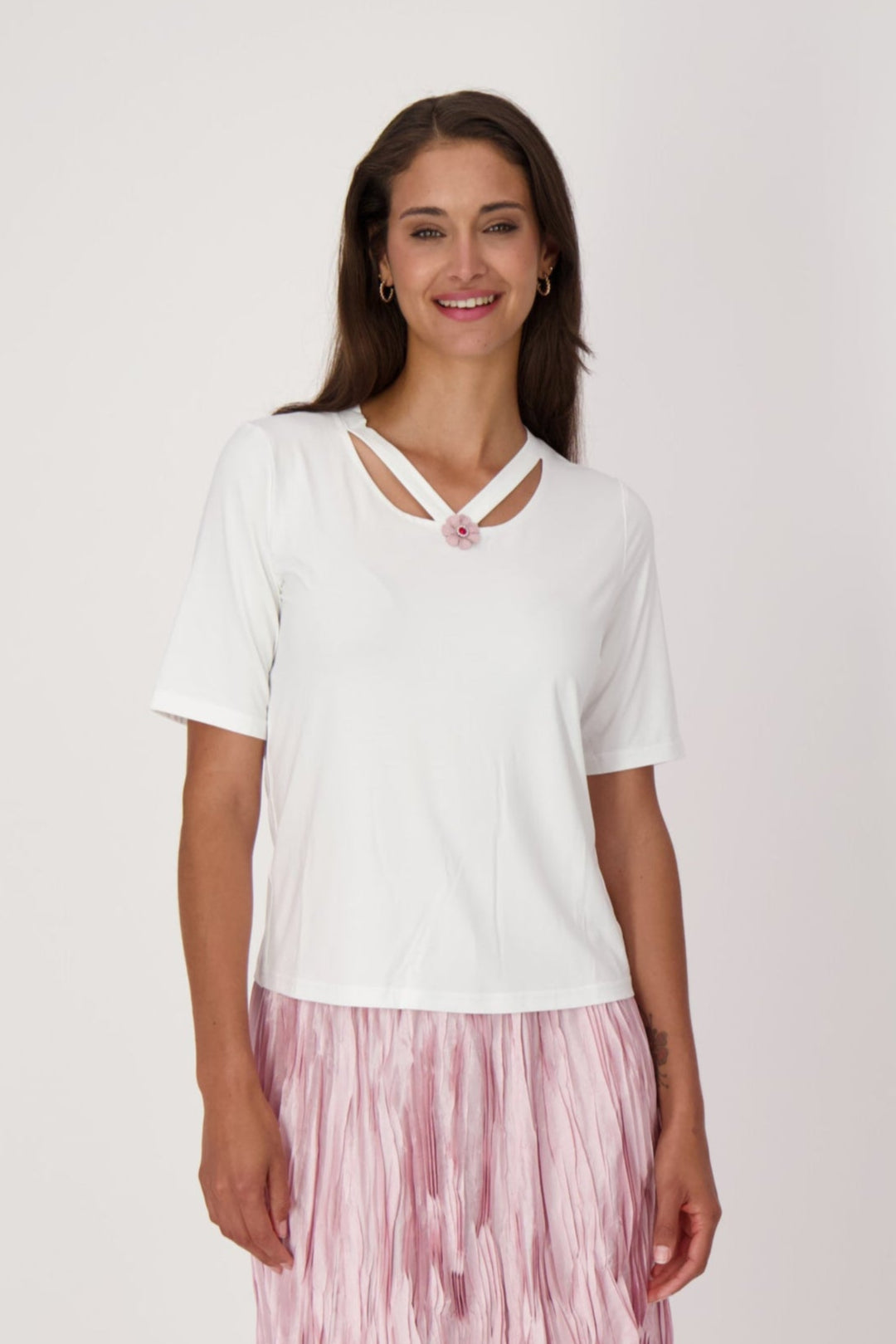 Flower V-Neck T-Shirt