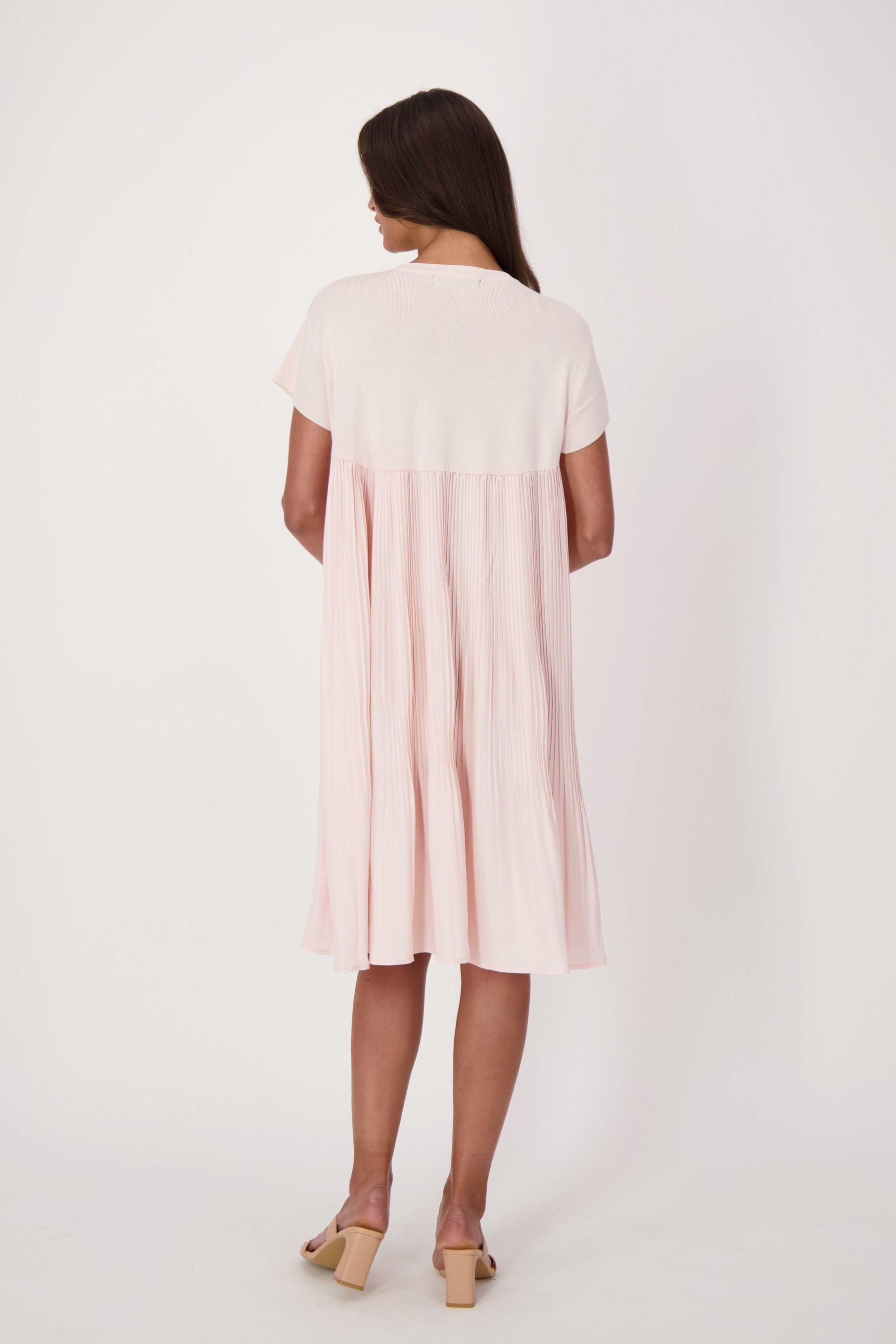Pleated Cap Sleeve Dress