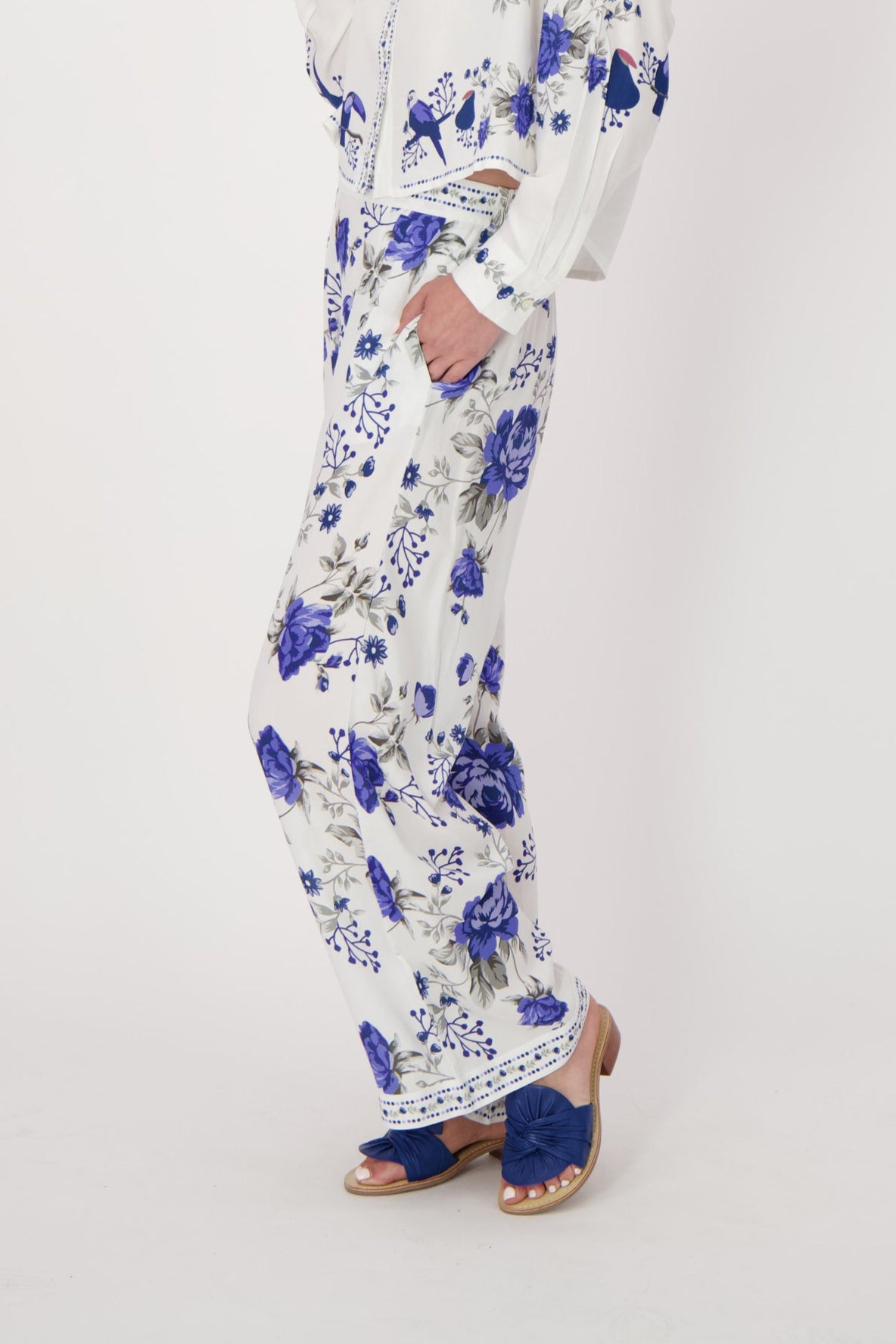 Floral Wide Leg Pants