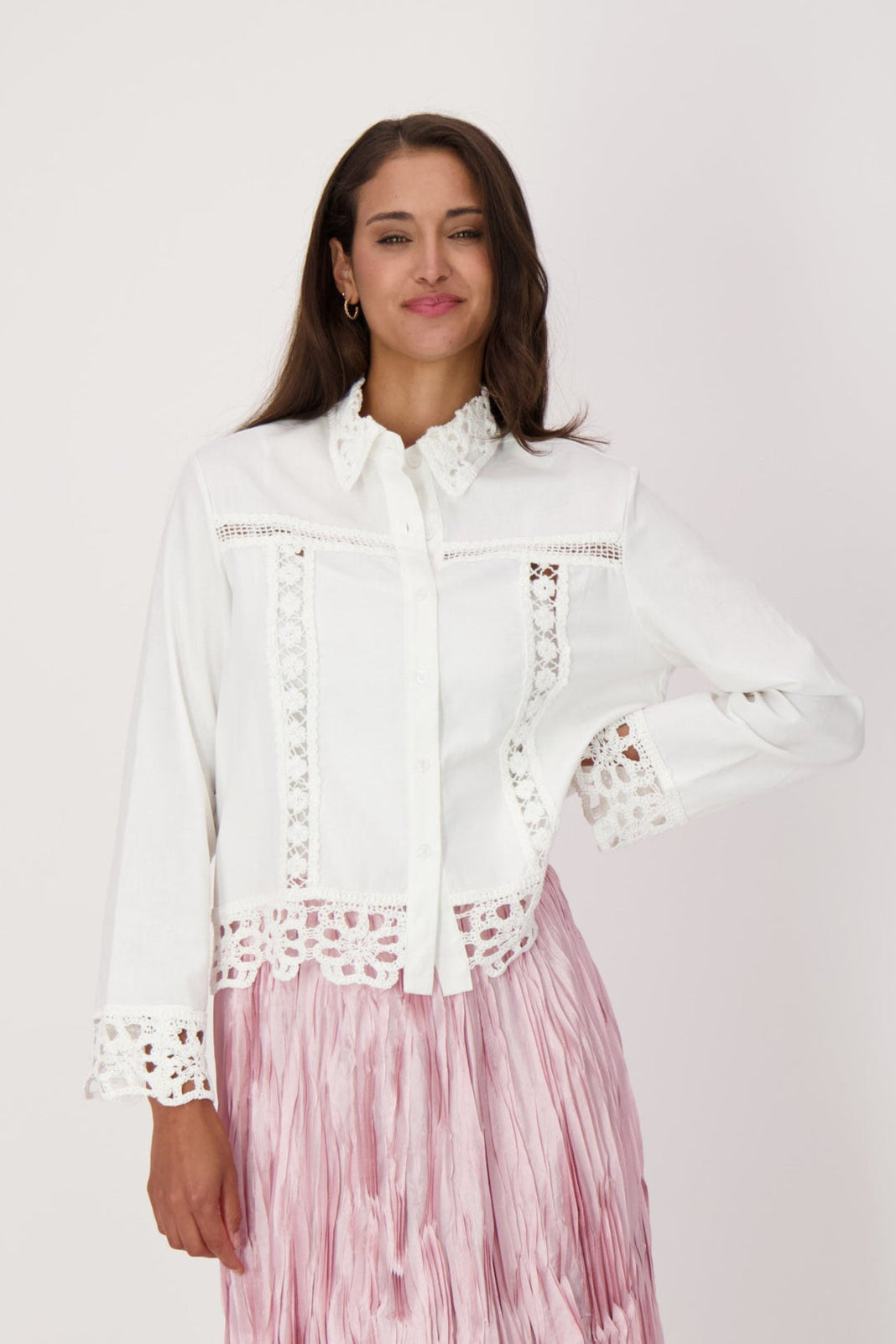 Shirt Jacket With Embroidered Details