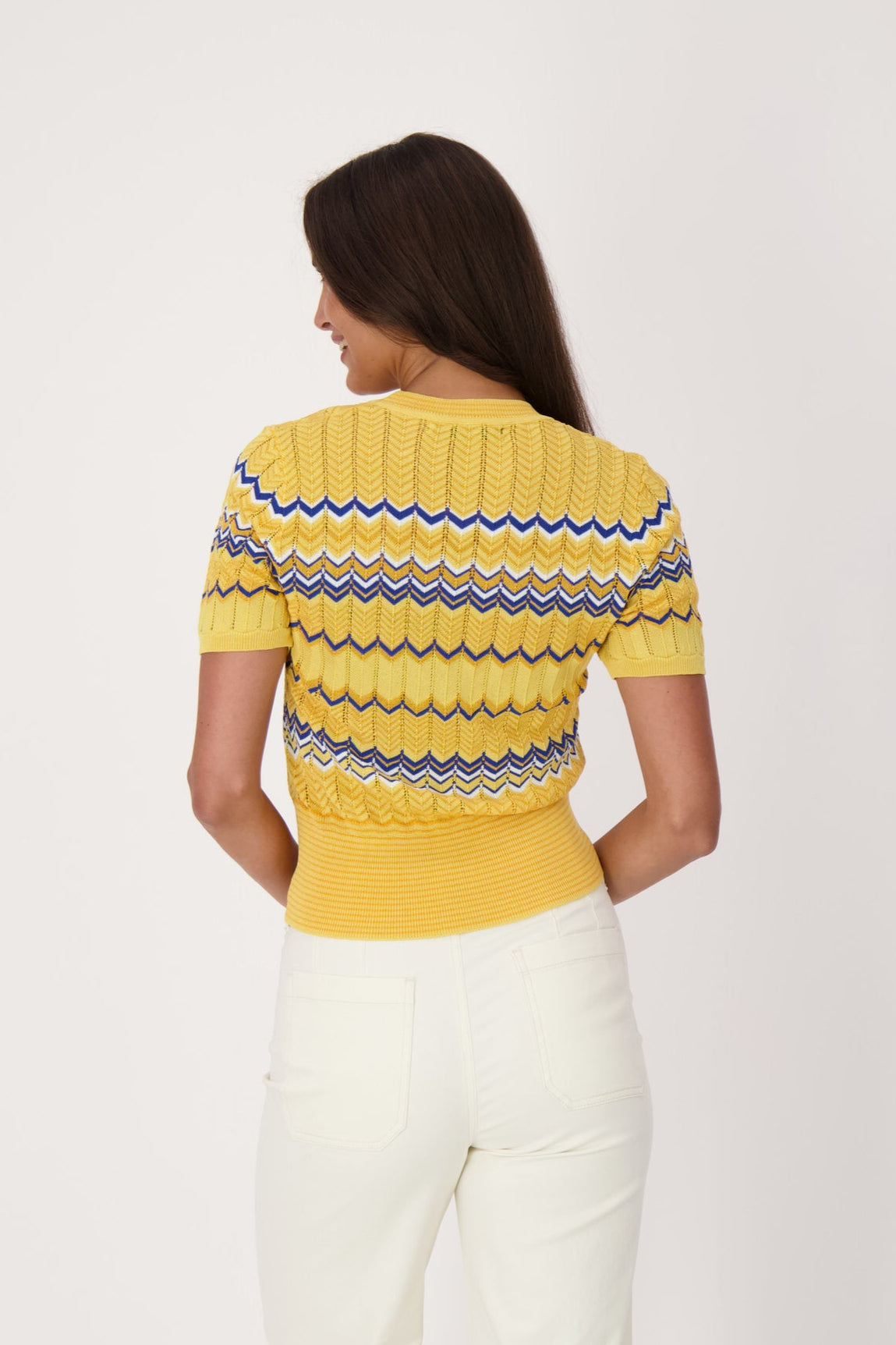 Honey Chevron Multi-Coloured Yarn Sweater