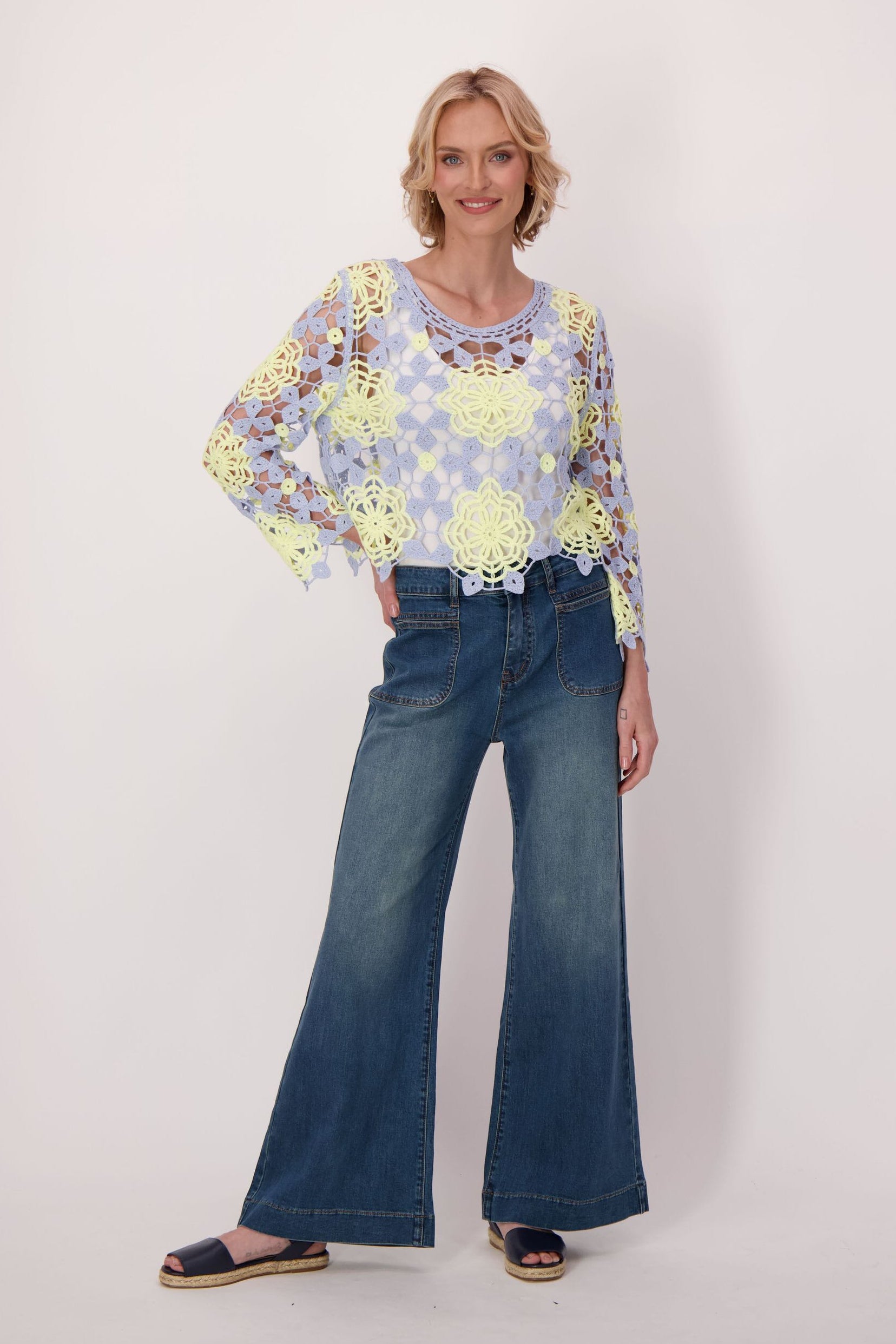 Front Patch Pocket Straight Leg Jean