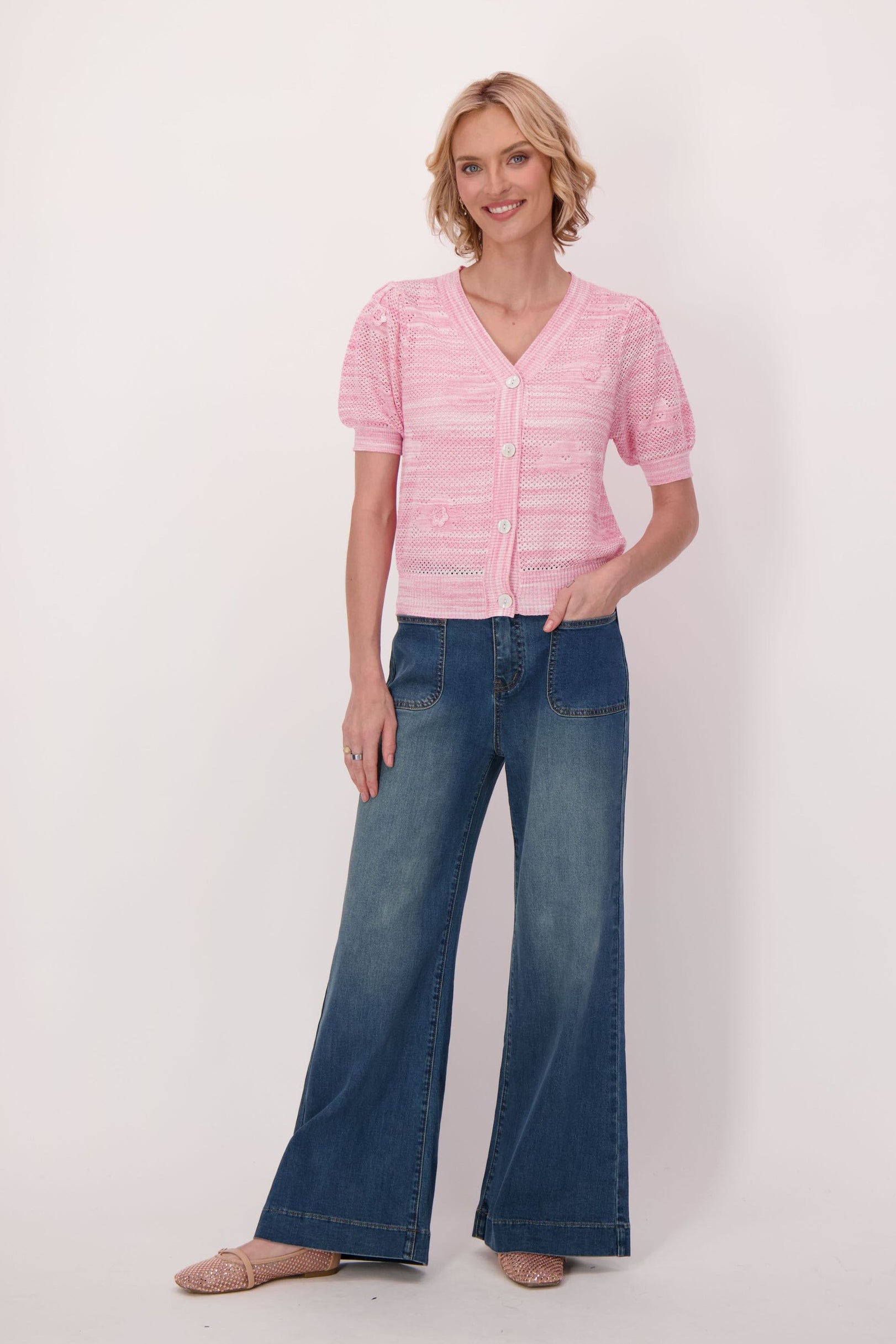 Front Patch Pocket Straight Leg Jean