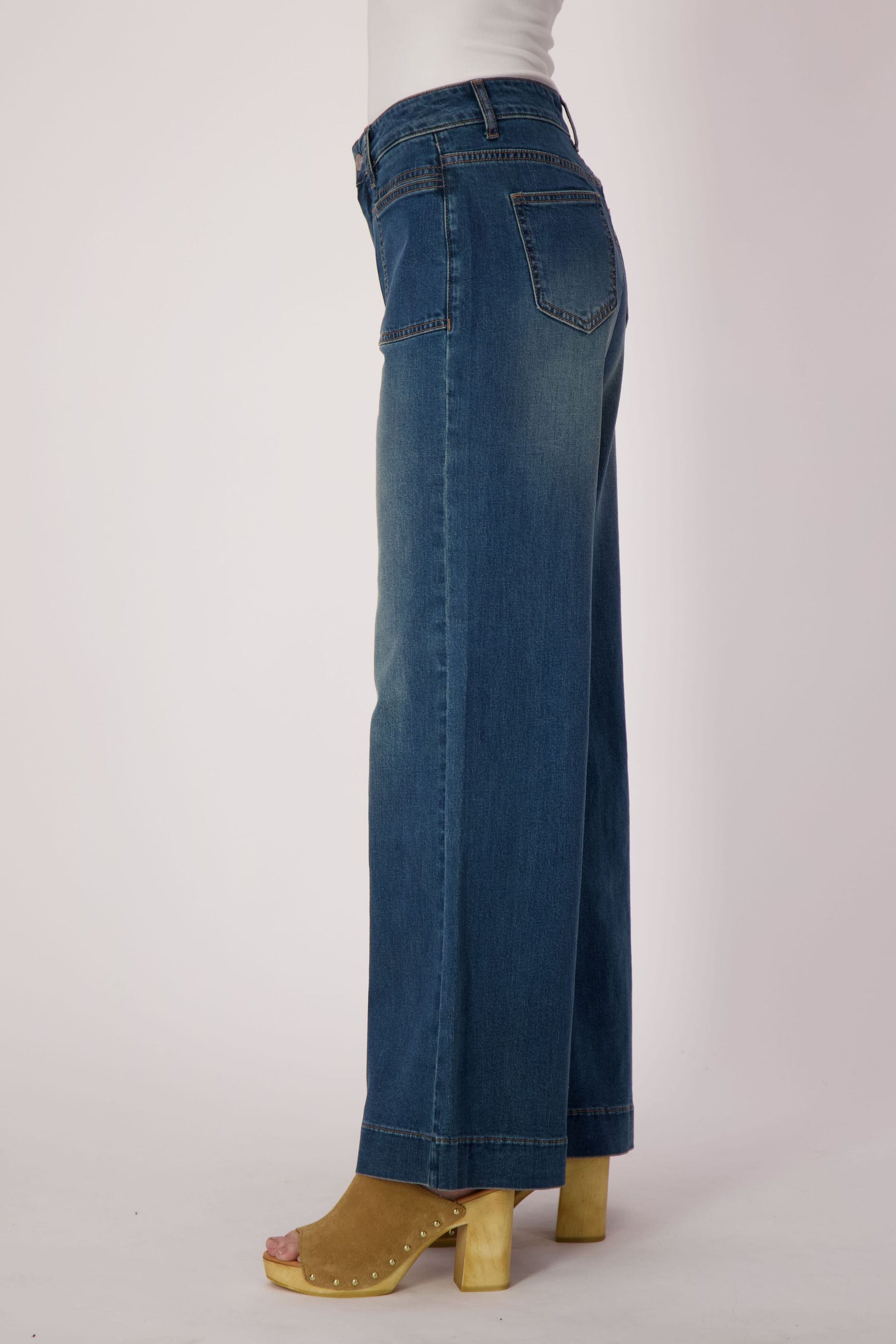 Front Patch Pocket Straight Leg Jean