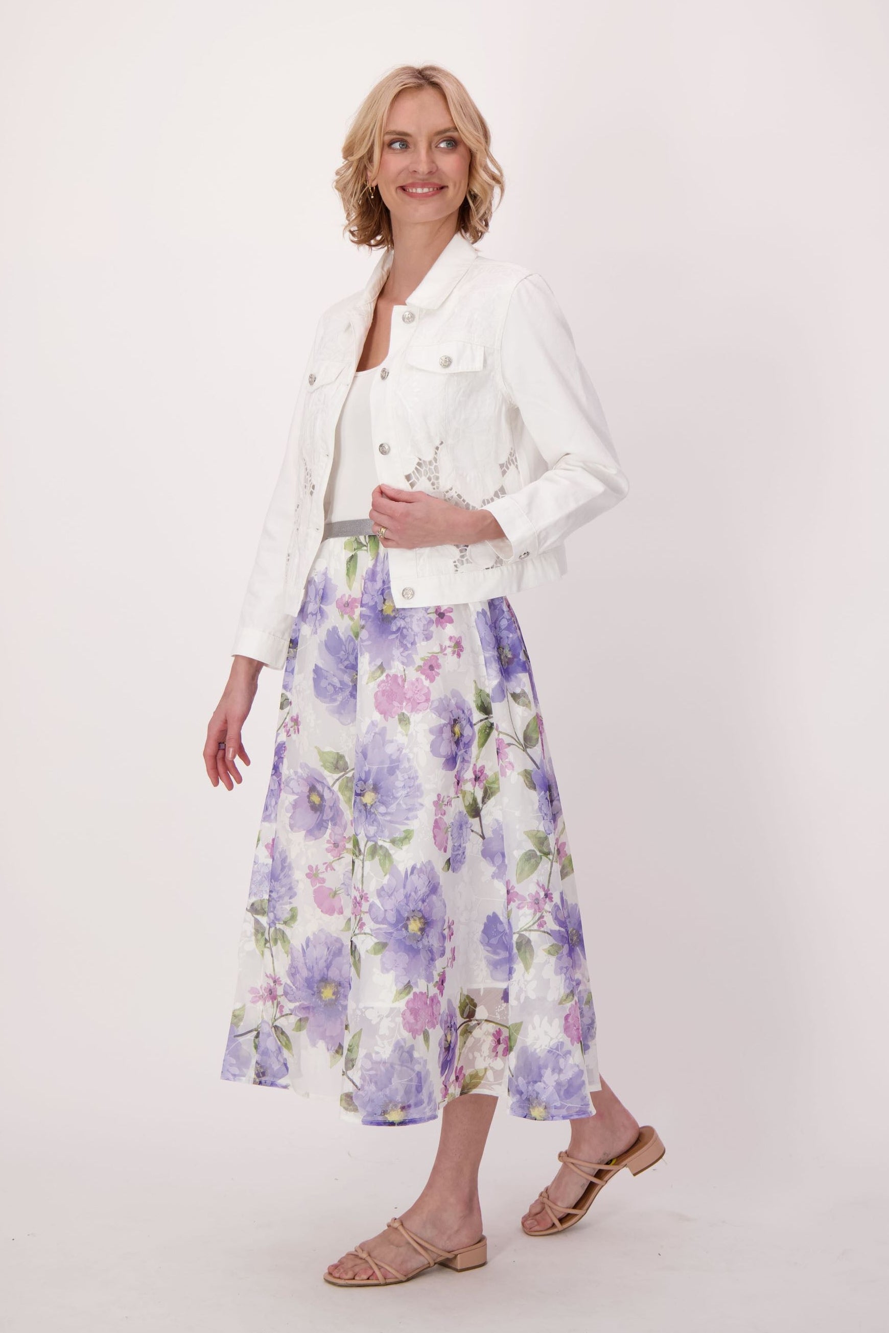 Lavendar Floral Skirt
