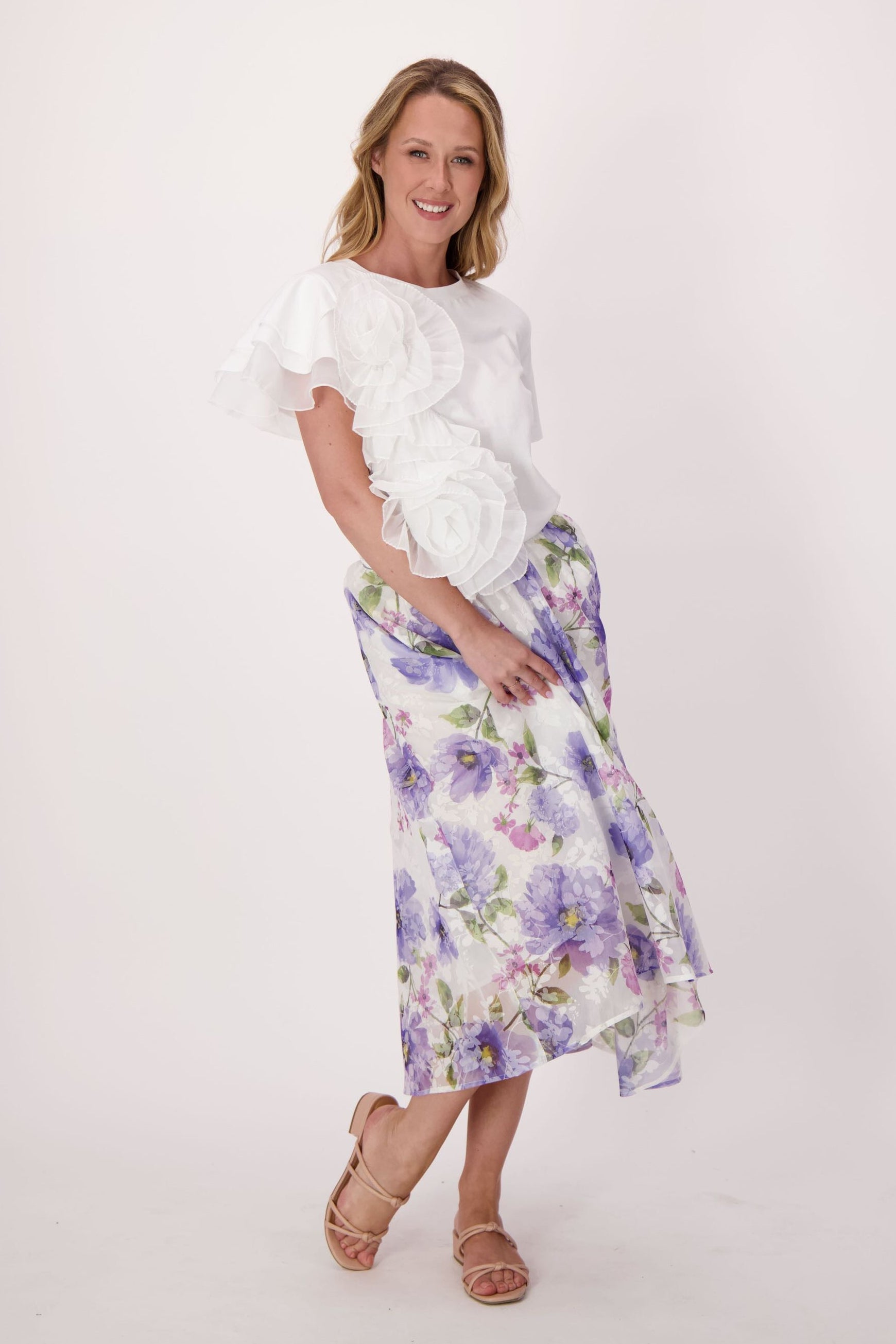 Lavendar Floral Skirt