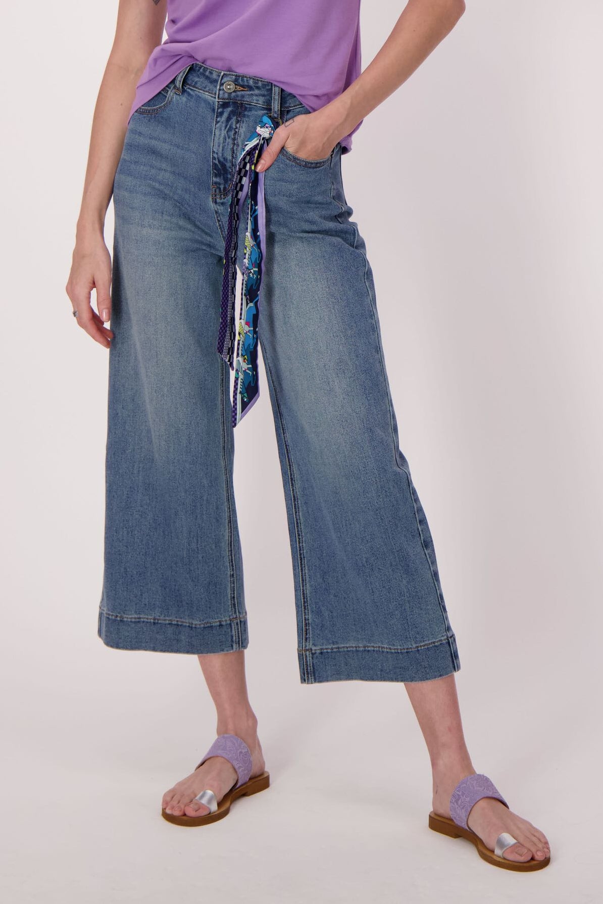 Capri Jean With Removable Scarf