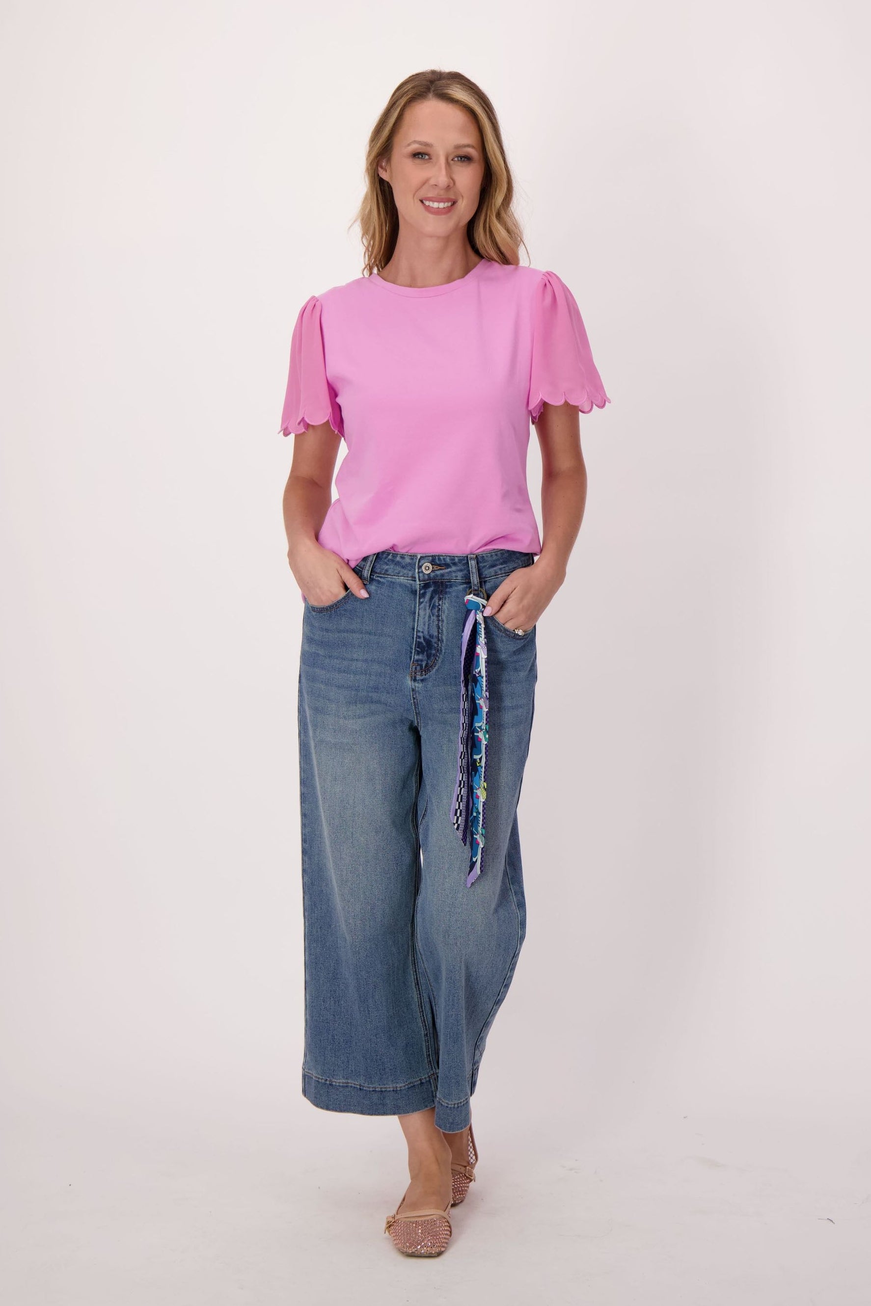 Capri Jean With Removable Scarf