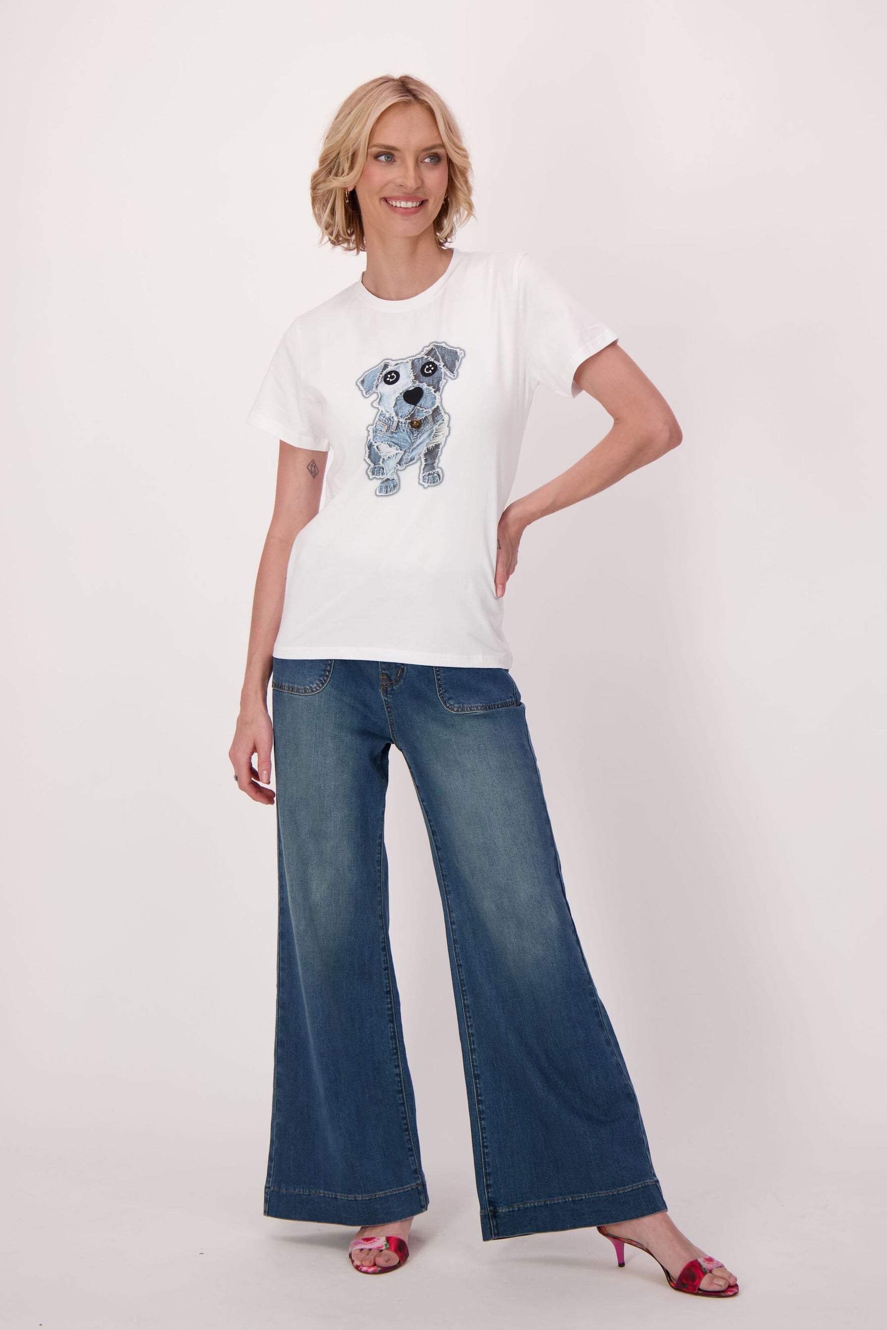 Front Patch Pocket Straight Leg Jean