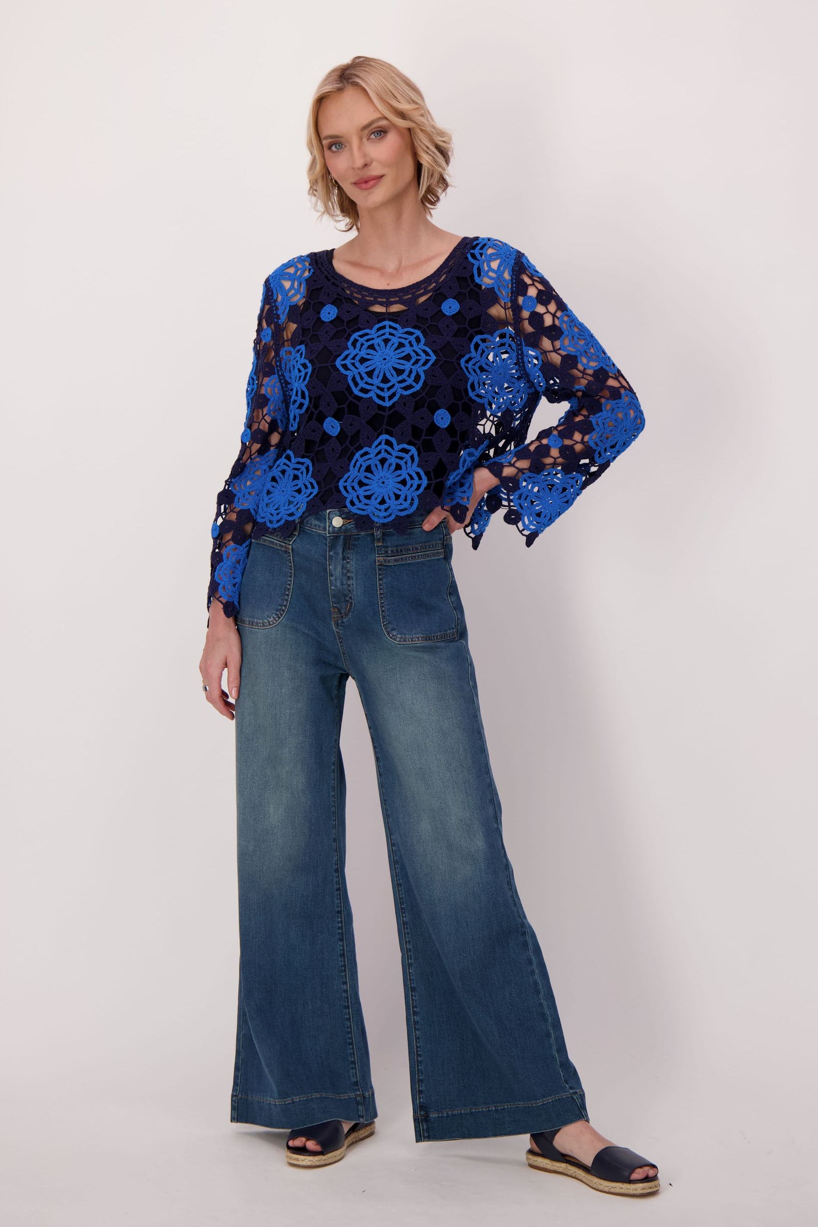 Front Patch Pocket Straight Leg Jean