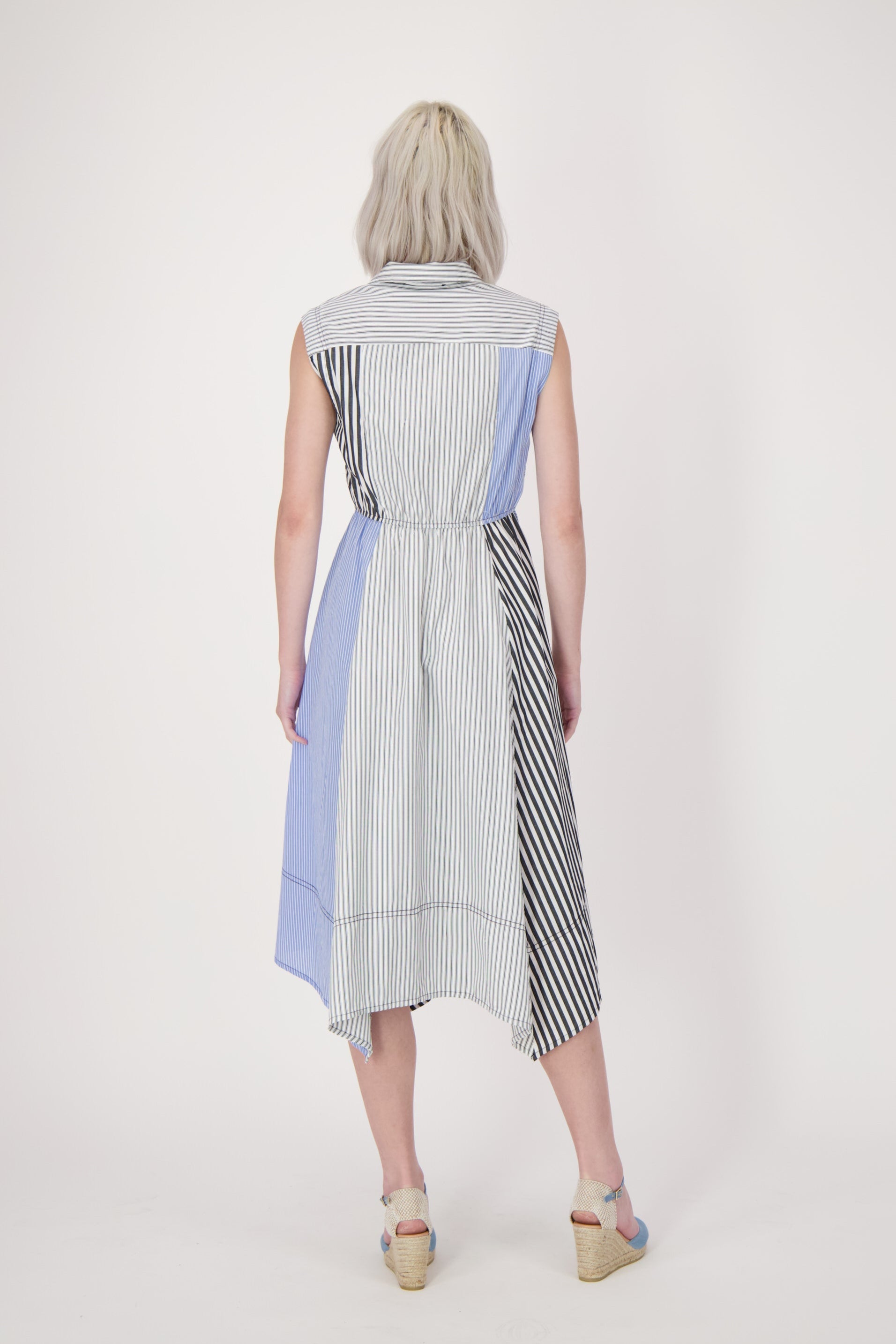 Multi-Stripe Shirt Dress