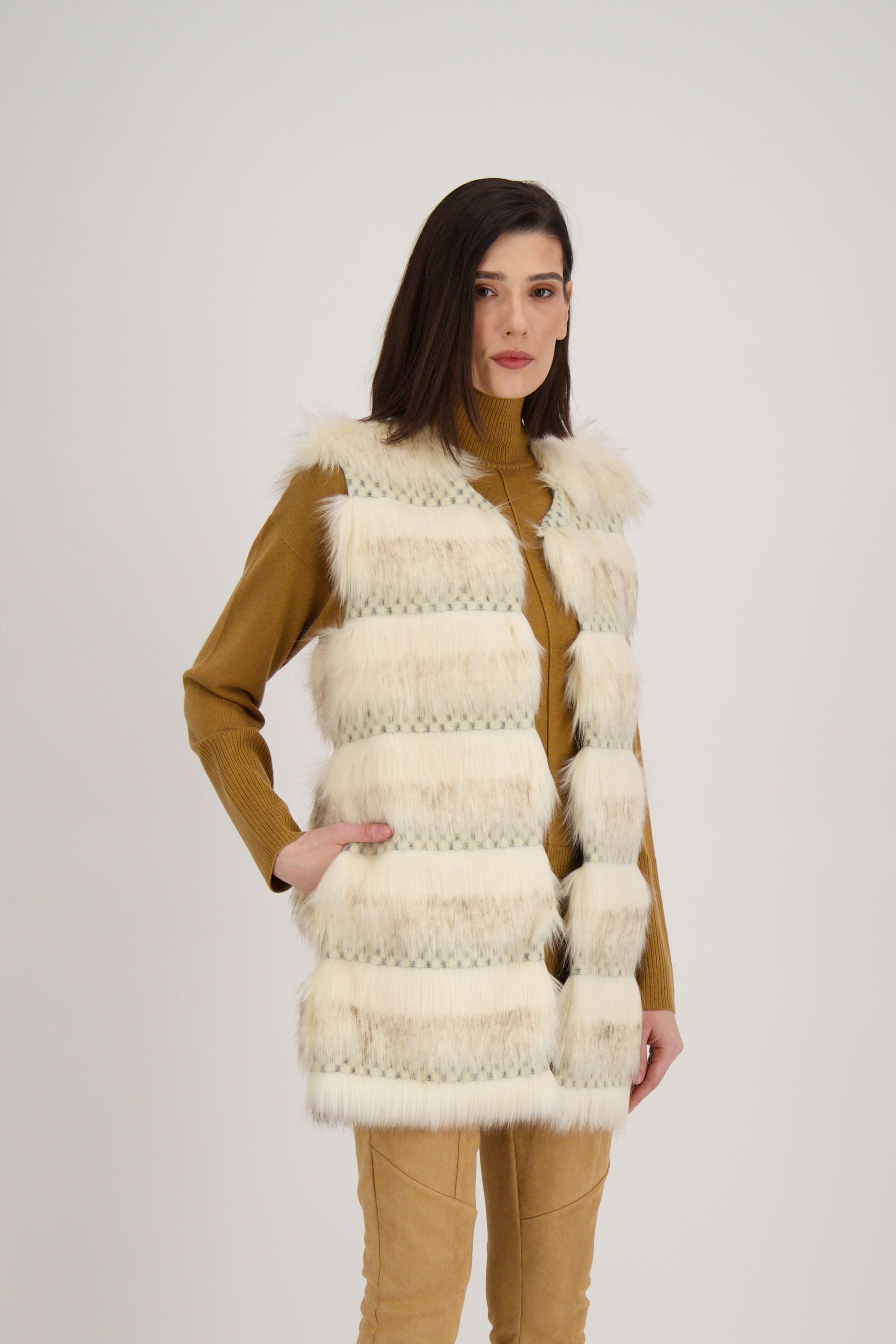 Faux Fur Sleeveless Vest