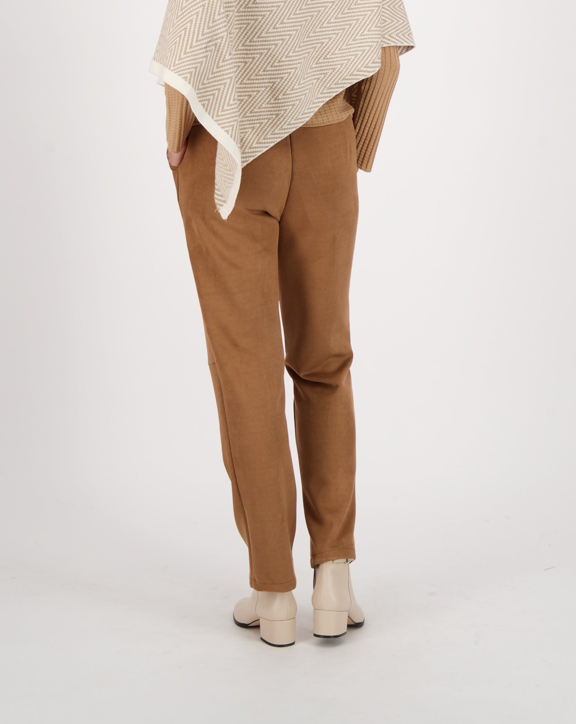 Suede Straight Leg Pant