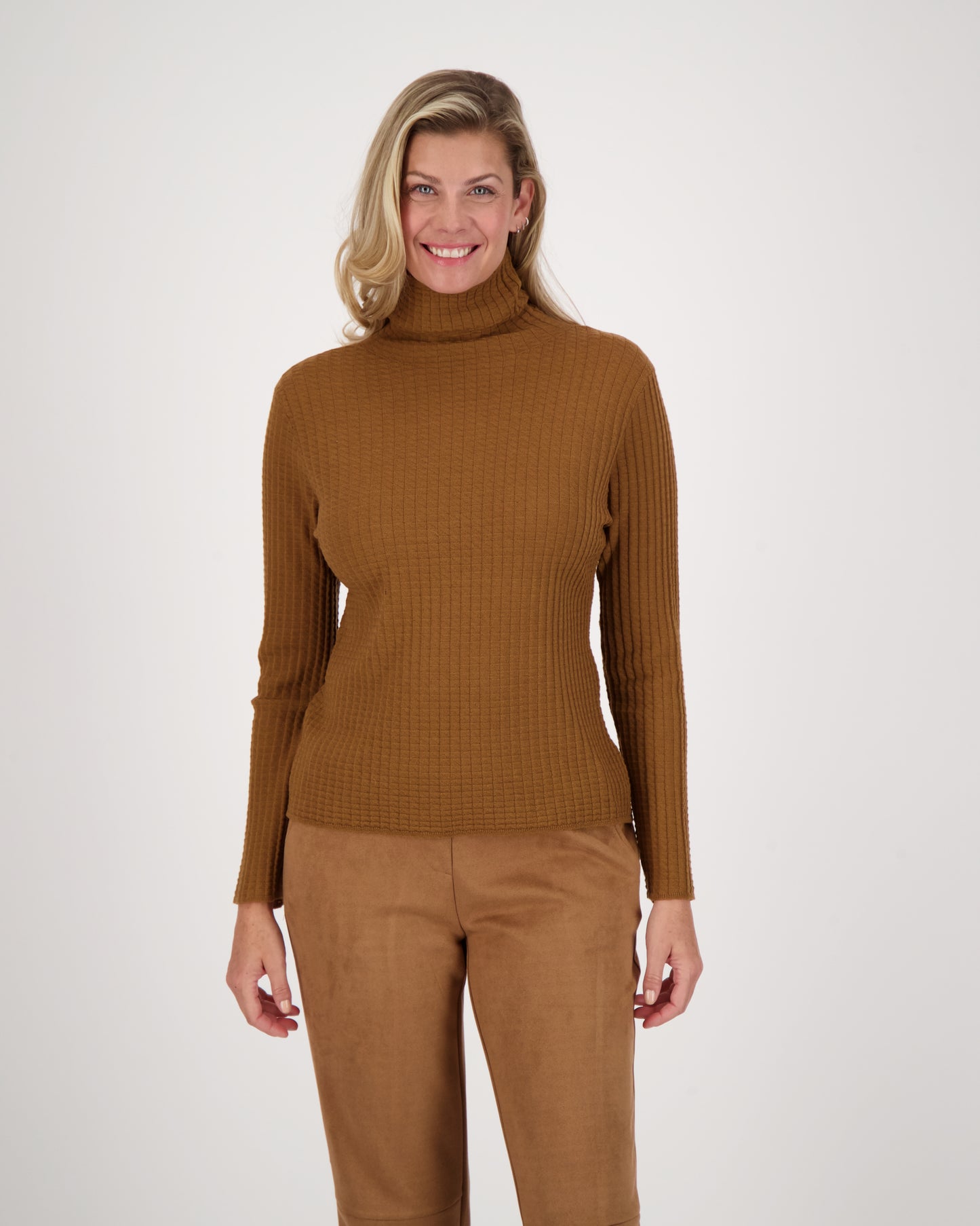 Turtle Neck Waffle Knit Layering Top