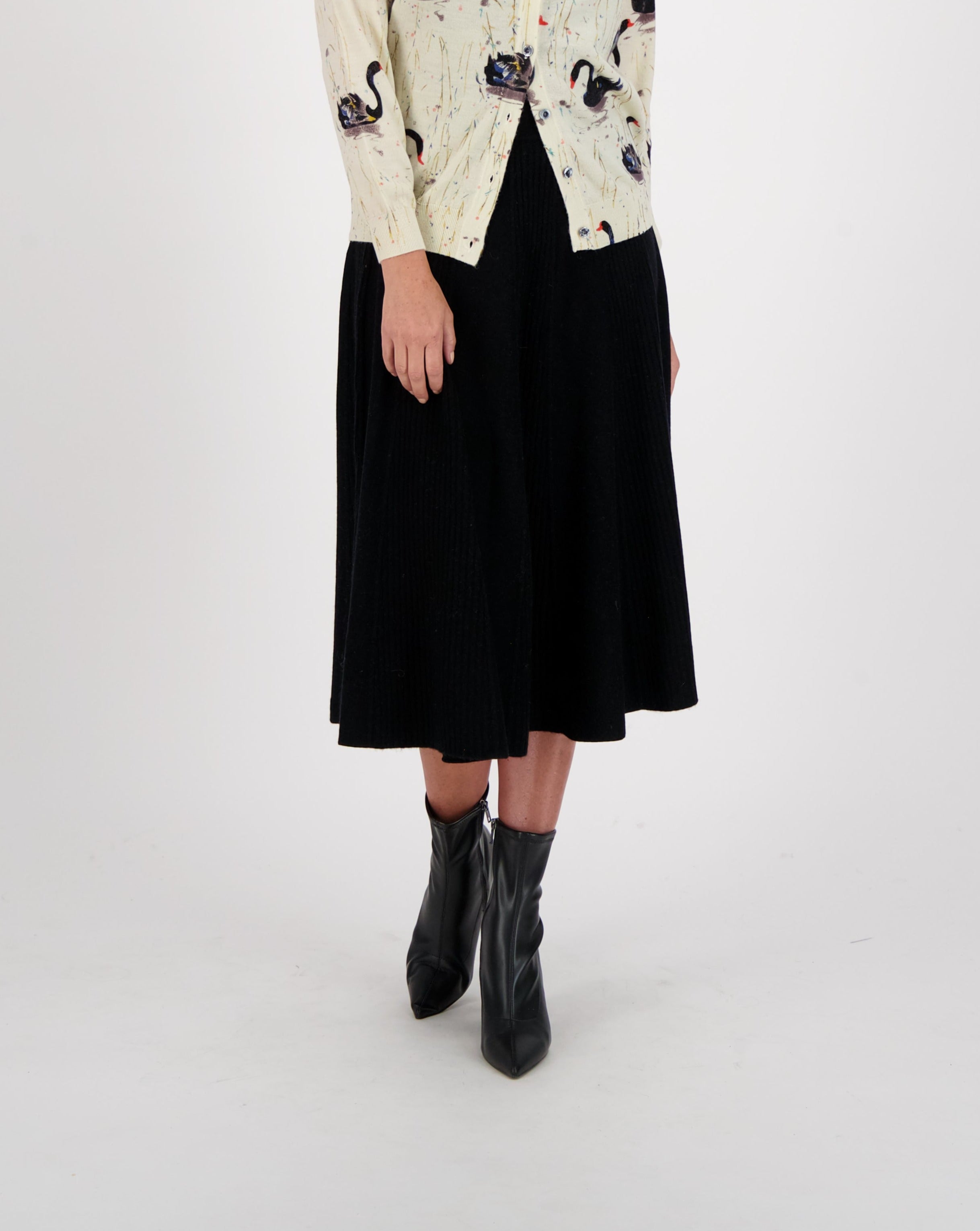 Knitted Fit And Flare Skirt