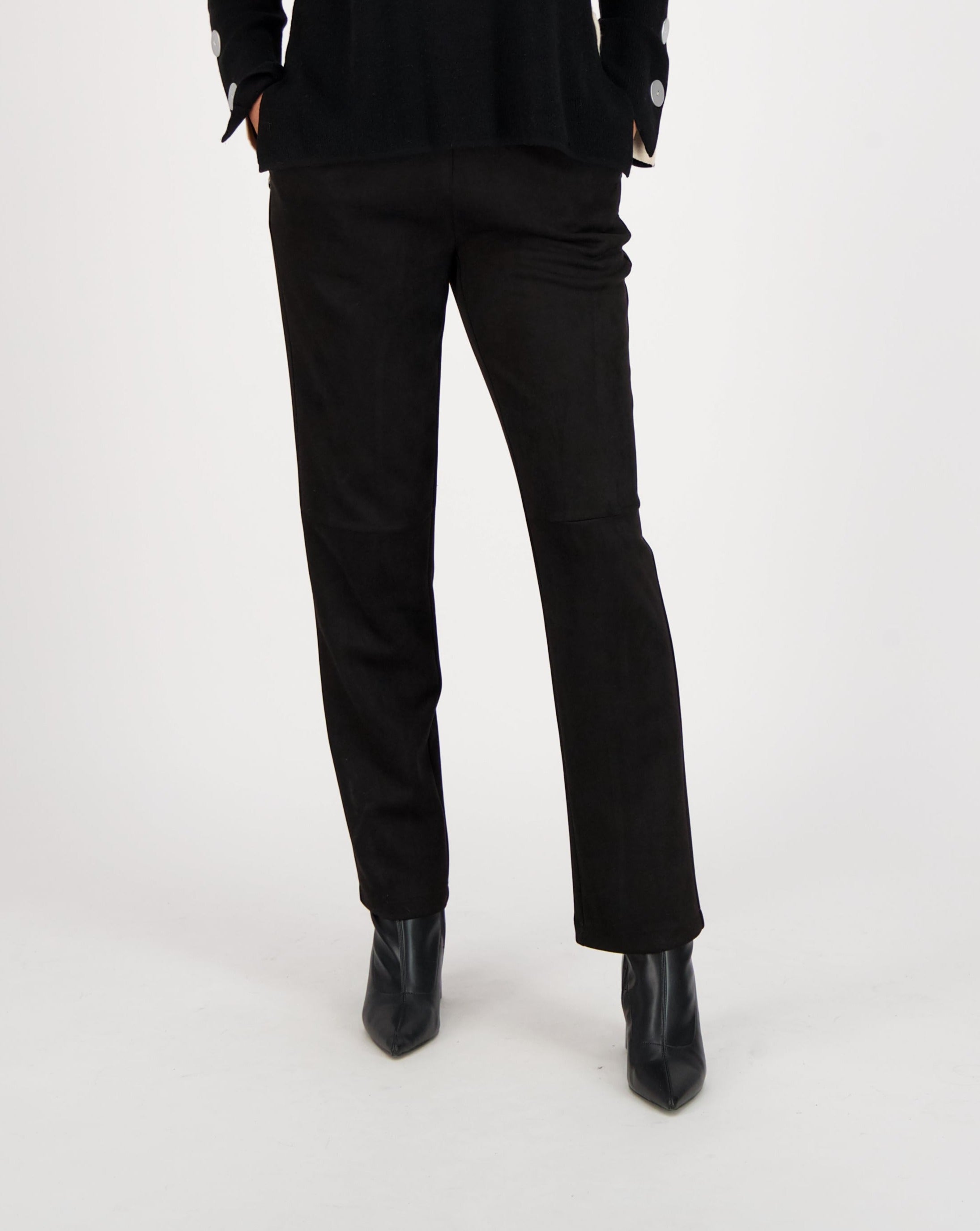Suede Straight Leg Pant